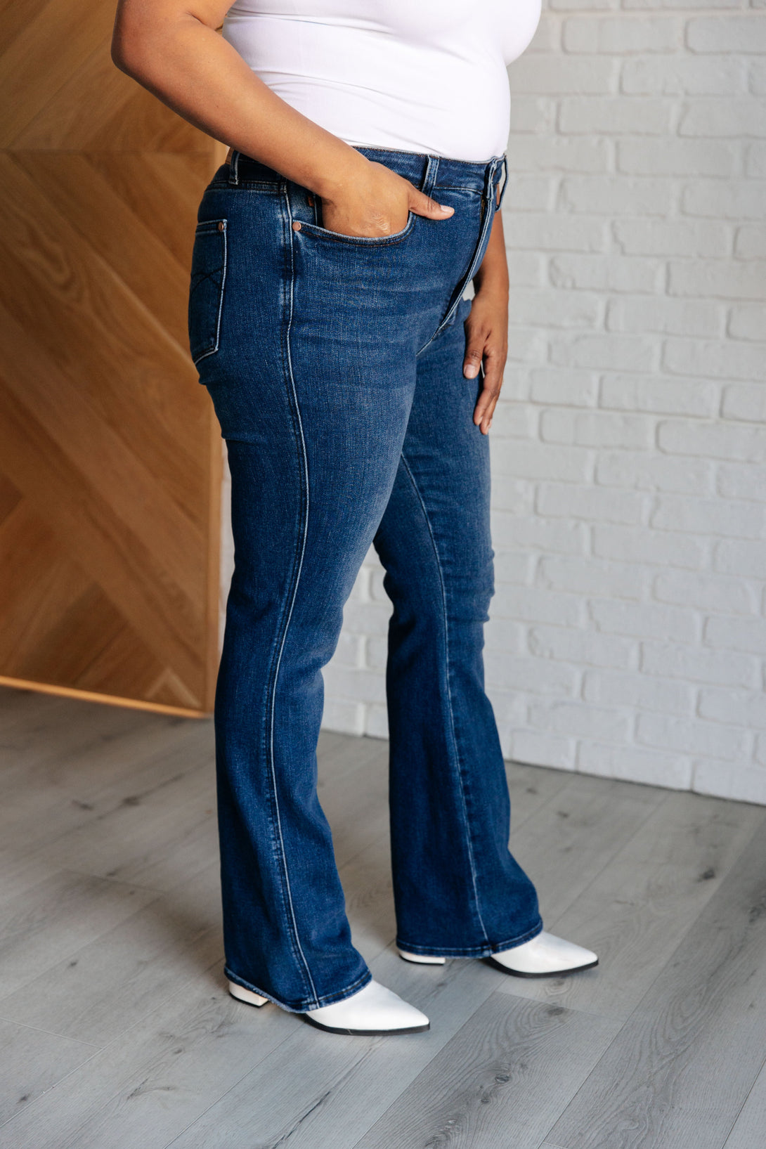 Santana High Rise Control Top Bootcut Jeans - Lavish Fix