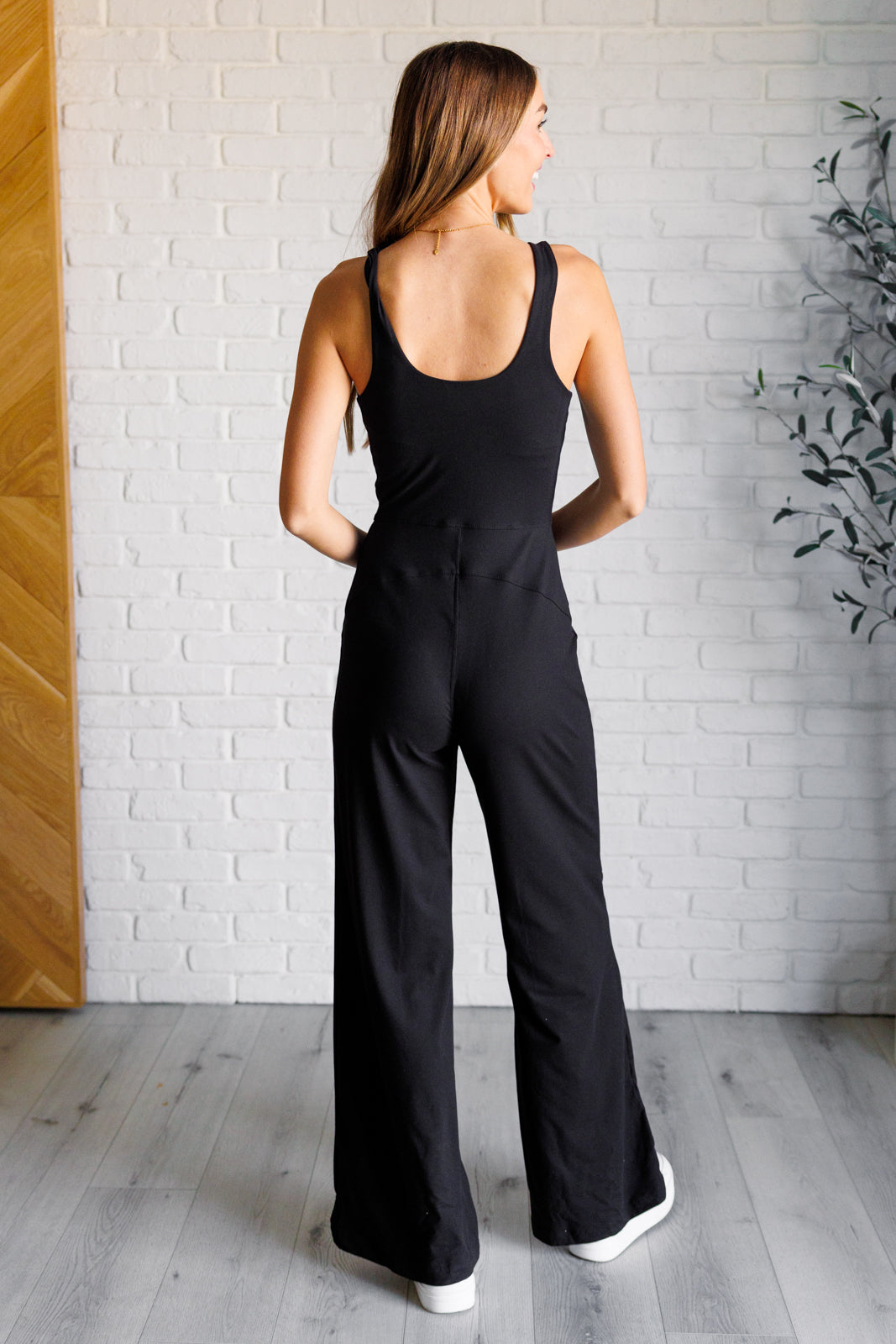 Shavasana Everyday Wide Leg Jumpsuit in Black - Lavish Fix