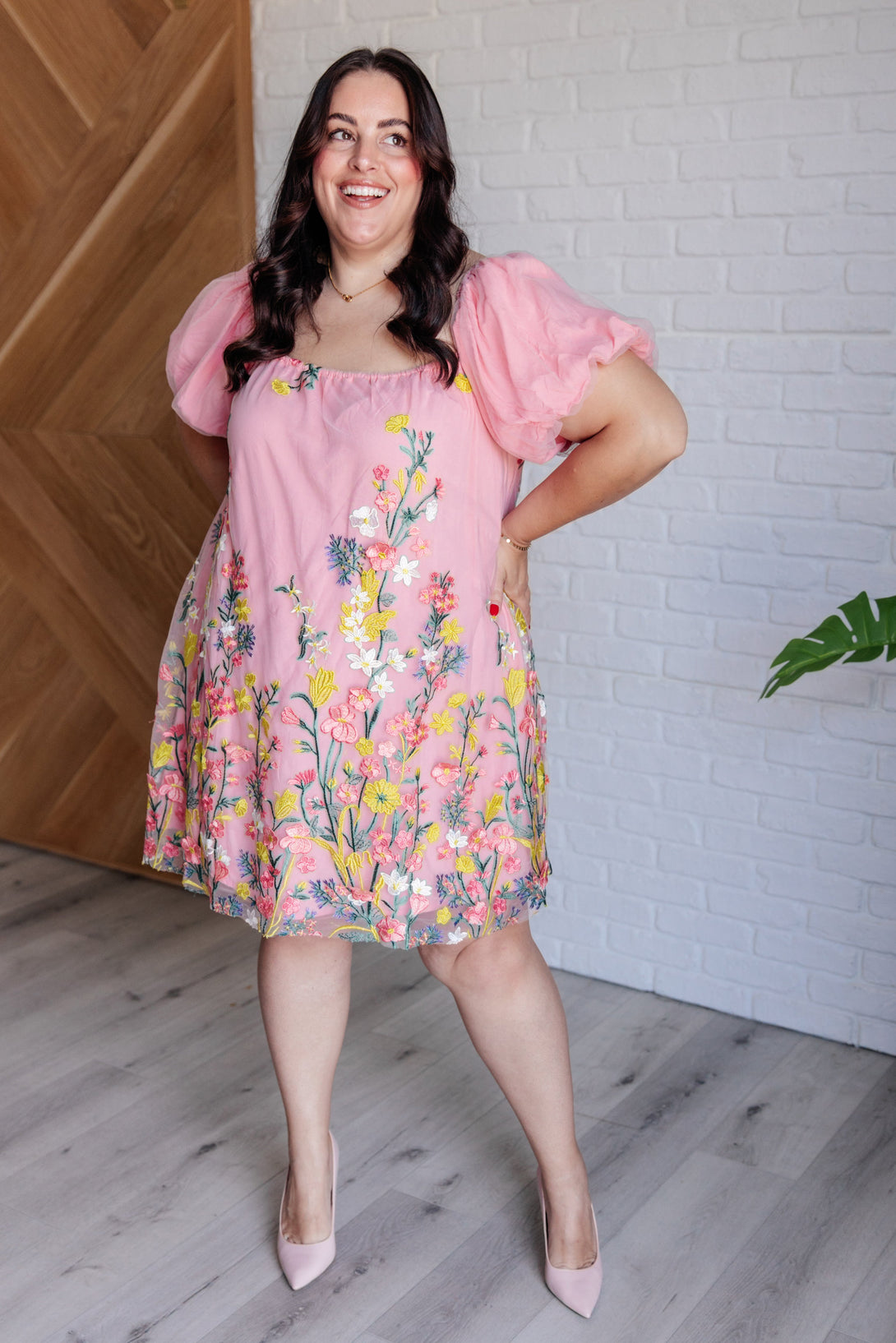 She's Blooming Balloon Sleeve Dress - Lavish Fix