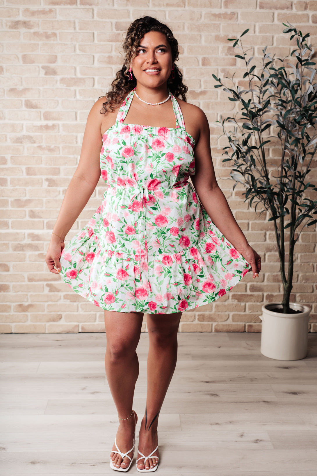 Soul Tied Floral Dress in Pink - Lavish Fix