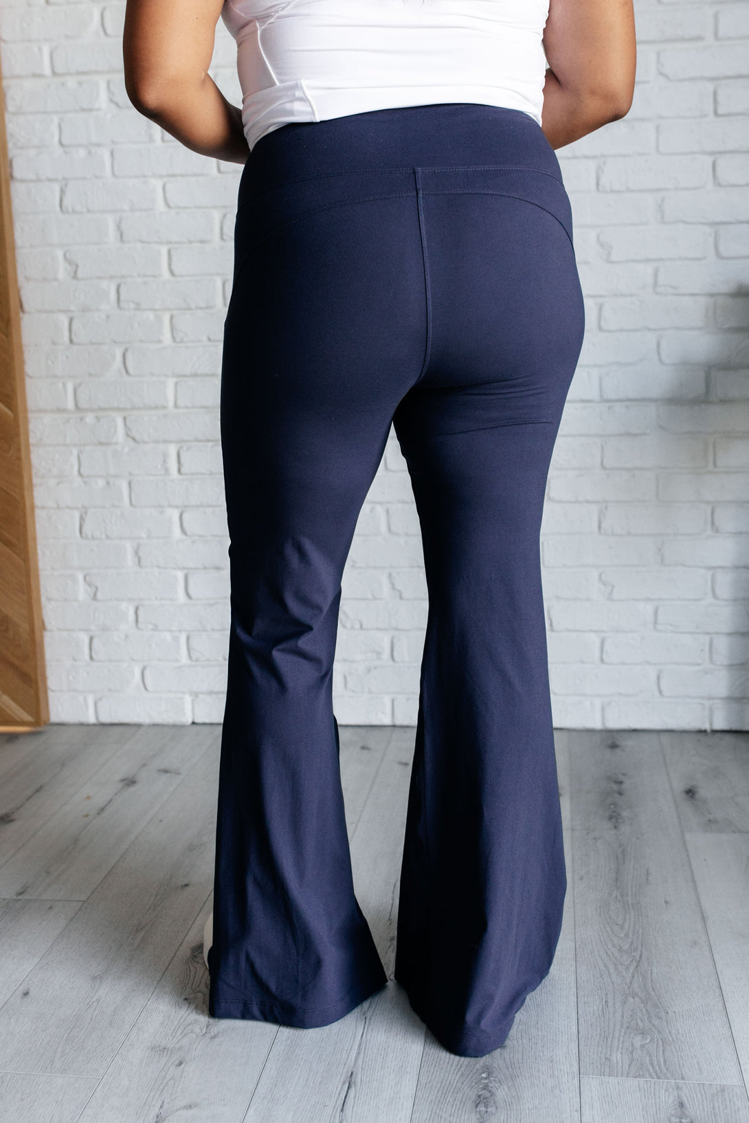 Stamina Stride Flare Leggings in Navy - Lavish Fix