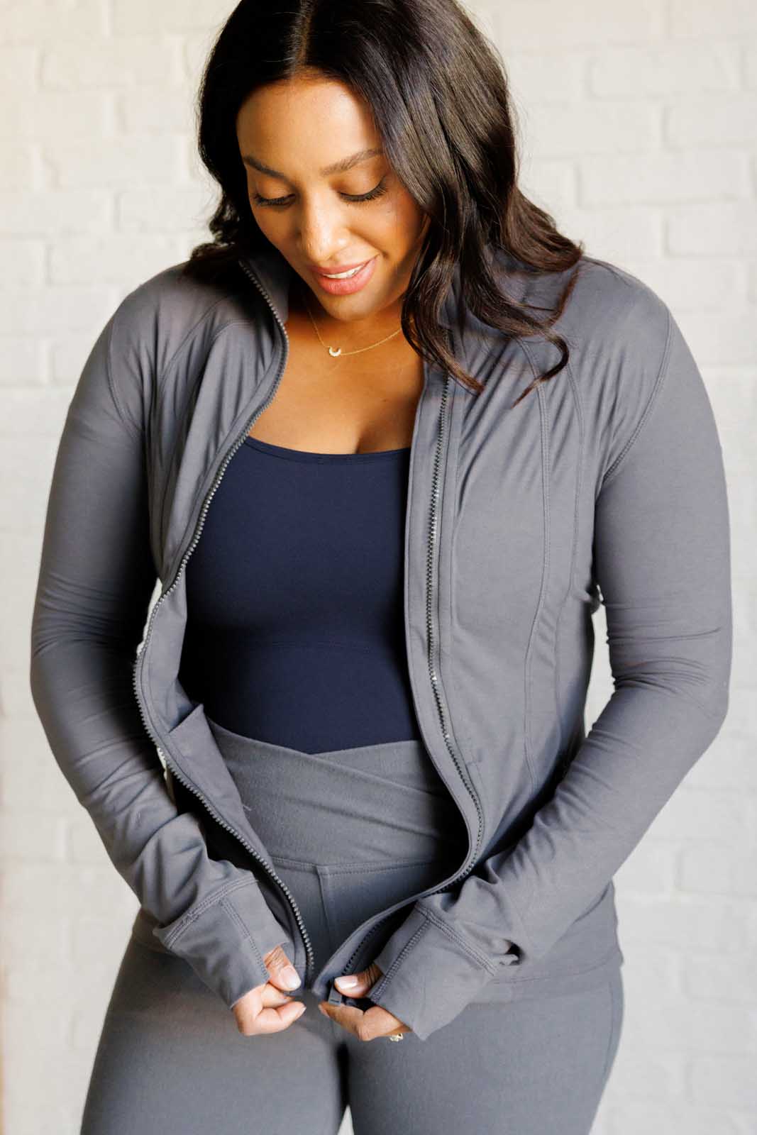 Staying Swift Activewear Jacket in Titanium - Lavish Fix