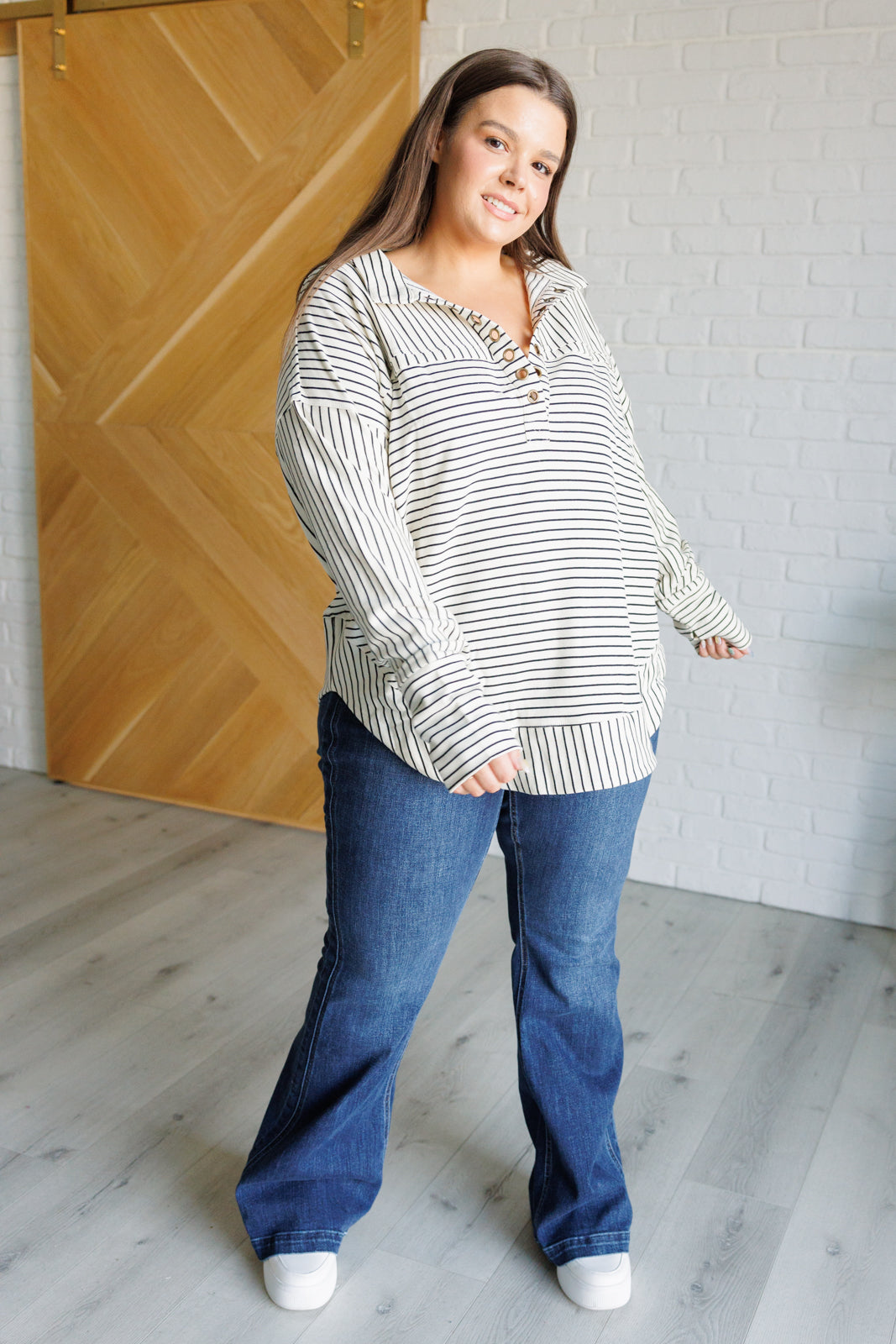 Striped Serendipity Pullover - Lavish Fix