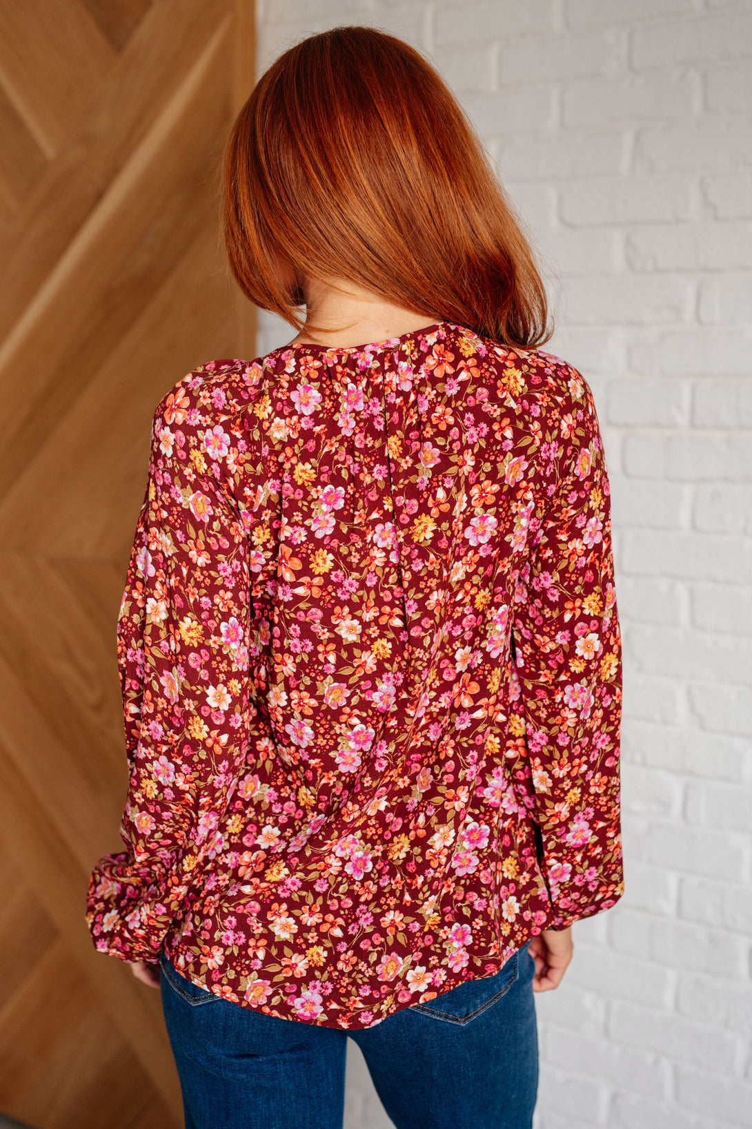 Sunday Brunch Blouse in Rust Floral - Lavish Fix