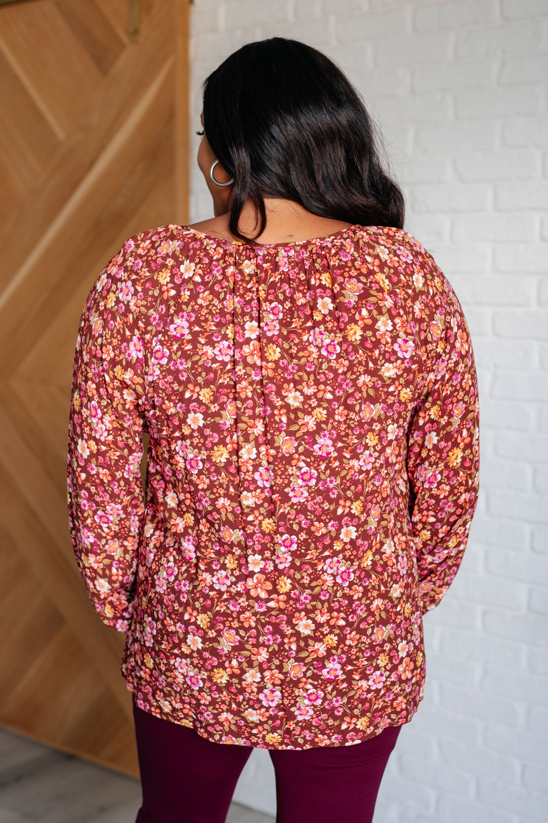 Sunday Brunch Blouse in Rust Floral - Lavish Fix