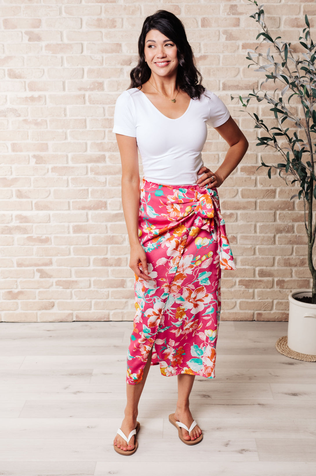 Take Me Outside Wrap Around Skirt in Magenta - Lavish Fix