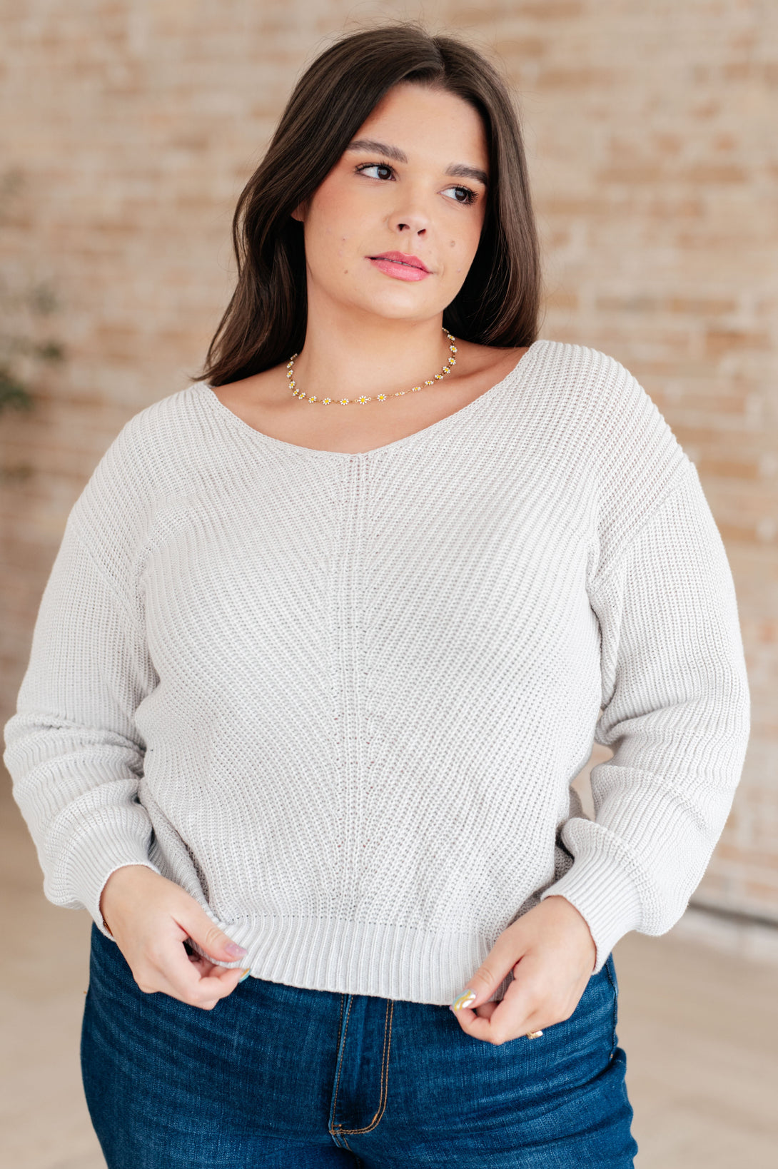 Told You So Ribbed Knit V Neck Sweater - Lavish Fix