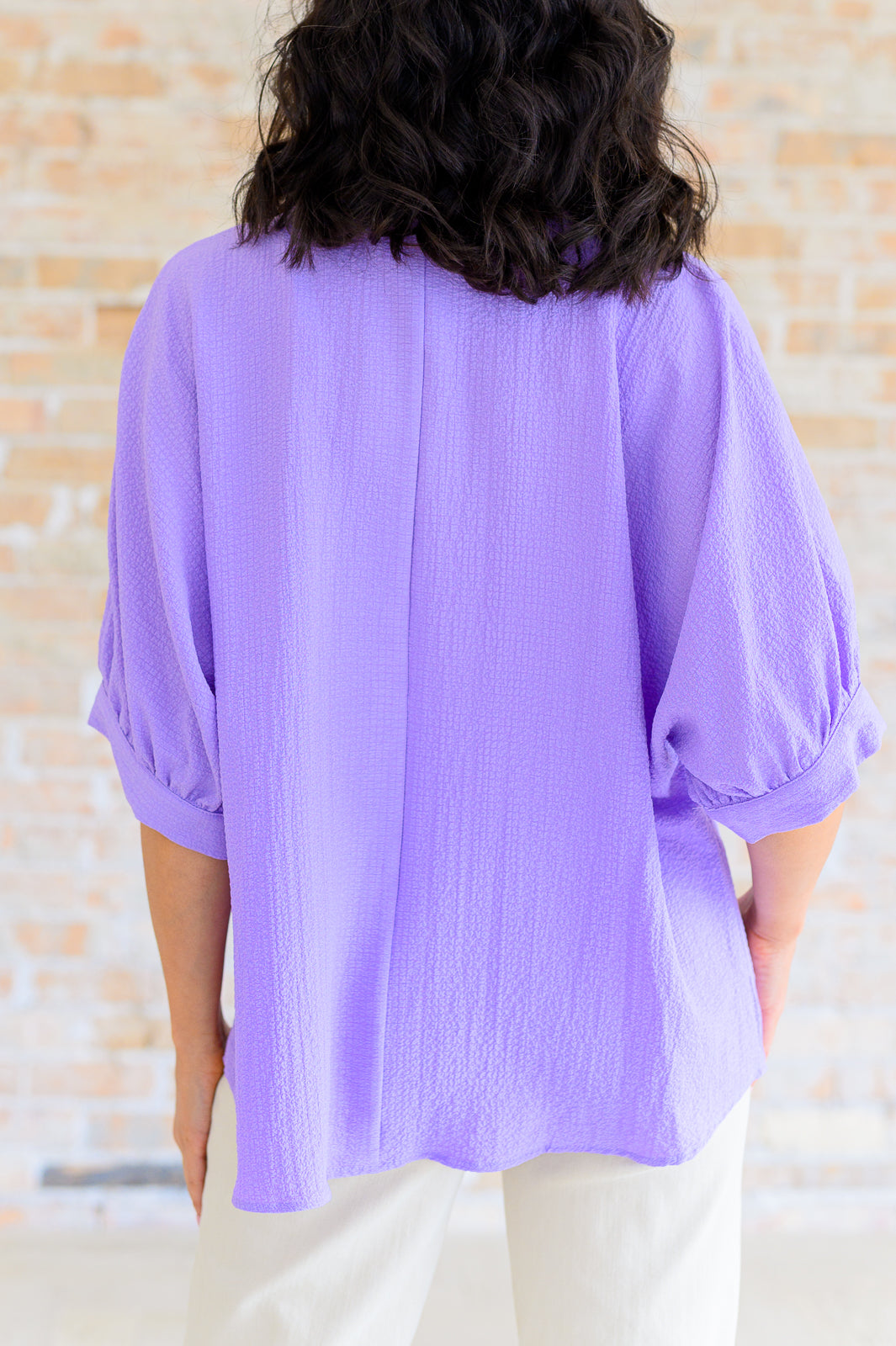 Up For Anything V-Neck Blouse in Lavender - Lavish Fix