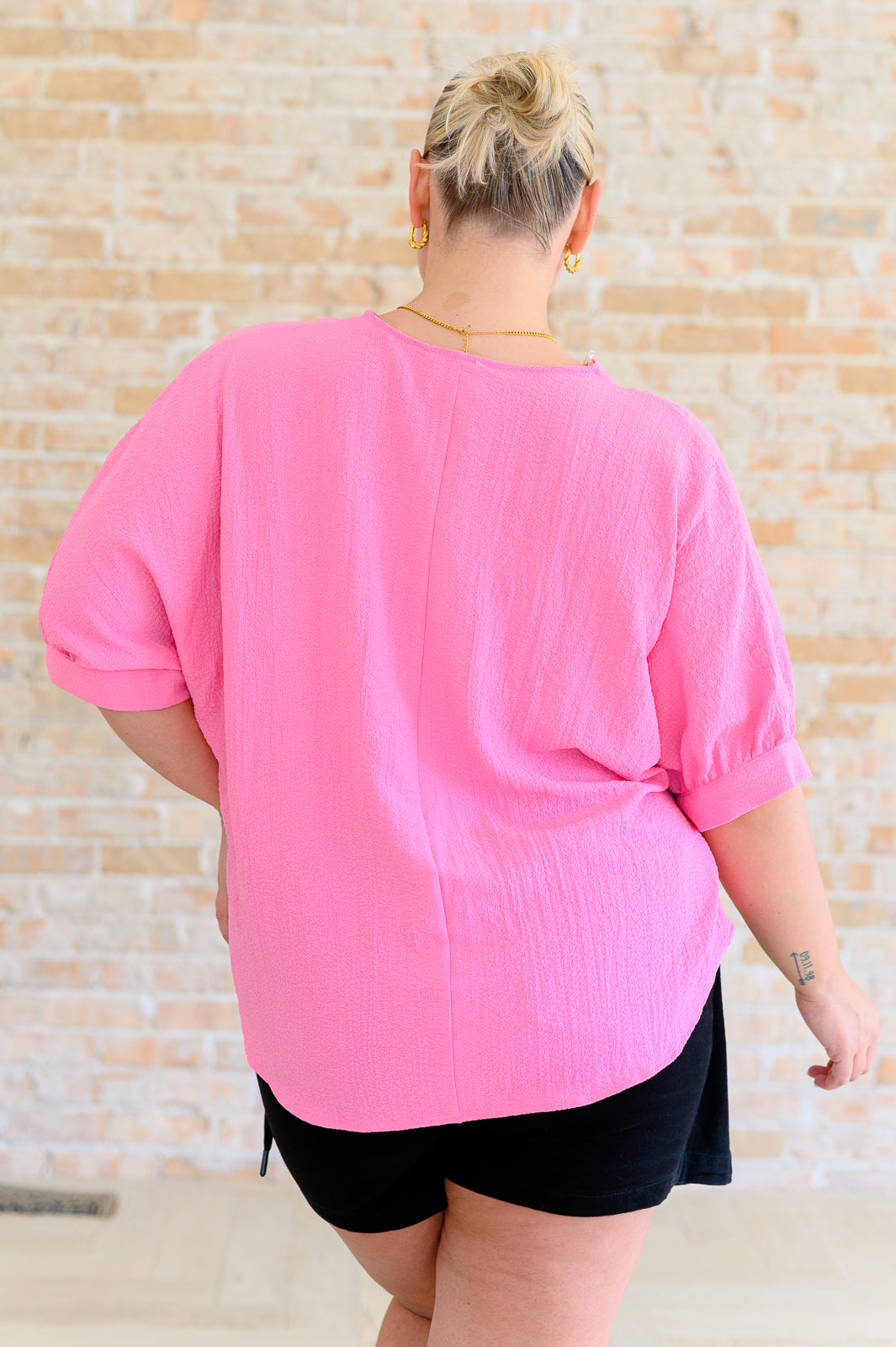 Up For Anything V-Neck Blouse in Pink - Lavish Fix