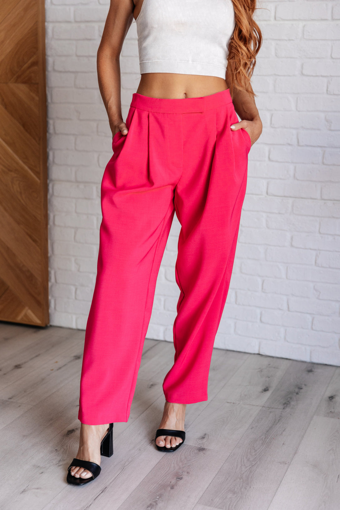 Vigilante Stuff Pleated Trousers in Hot Pink - Lavish Fix