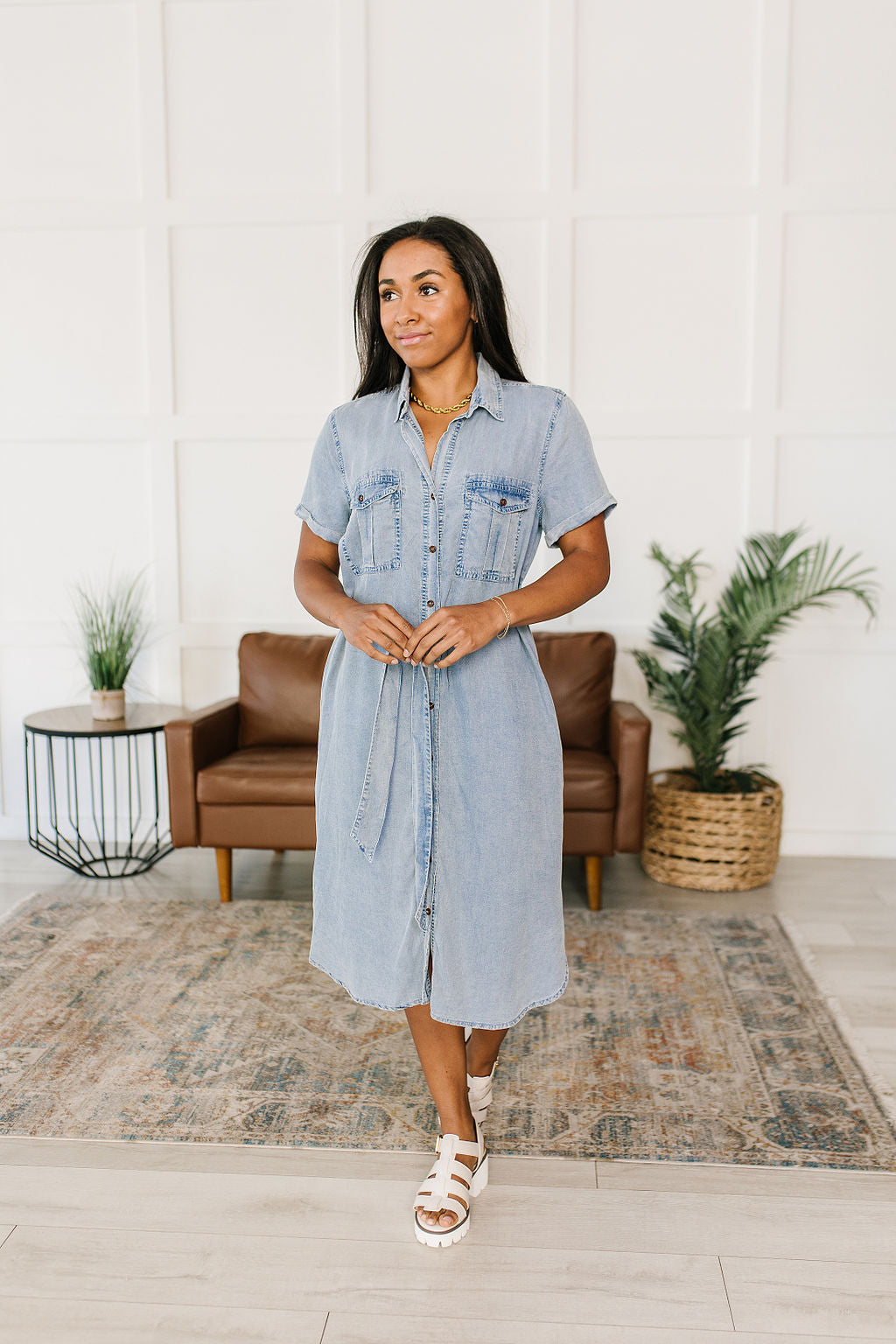 Wait For It Denim Shirtdress - Lavish Fix