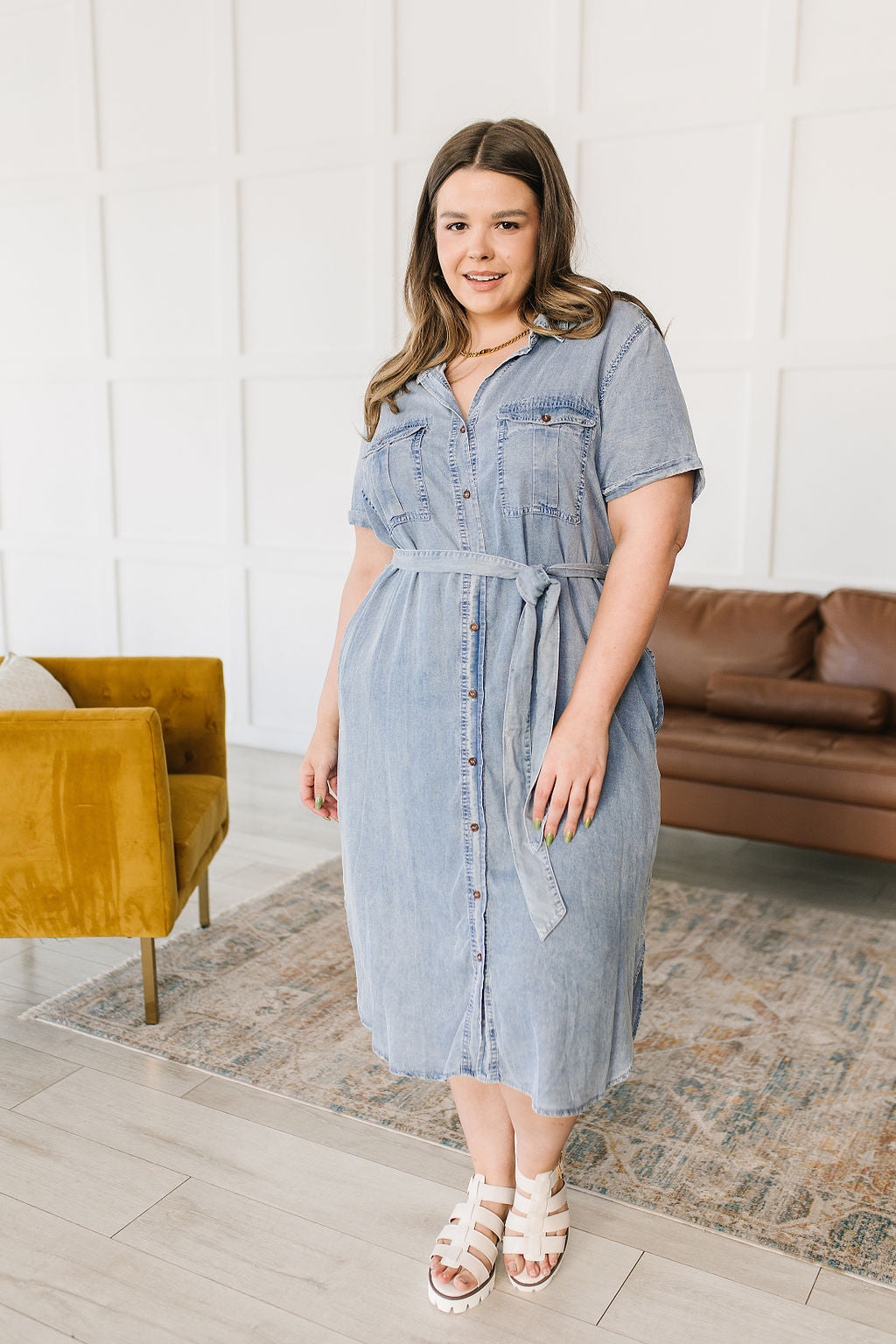 Wait For It Denim Shirtdress - Lavish Fix