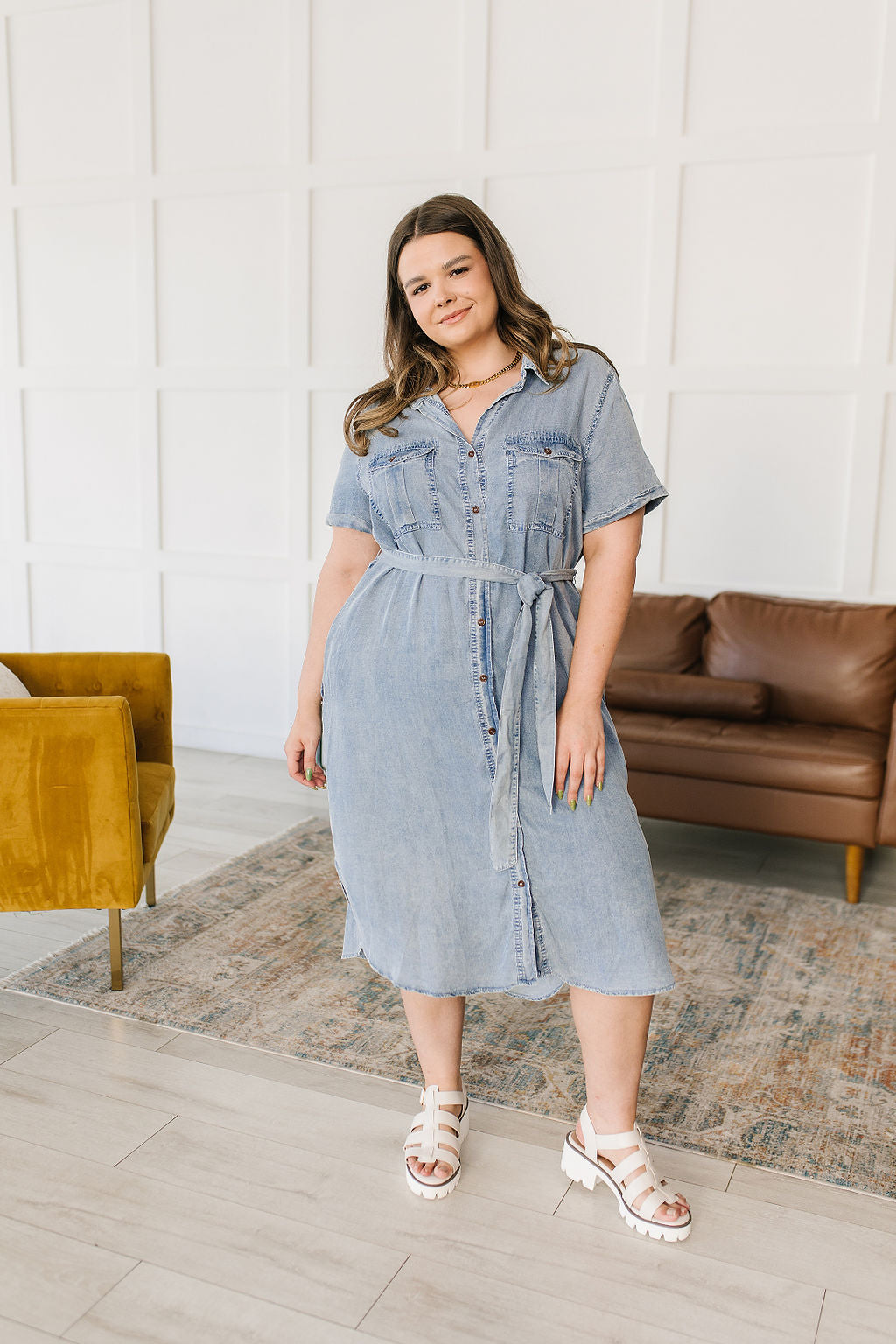 Wait For It Denim Shirtdress - Lavish Fix