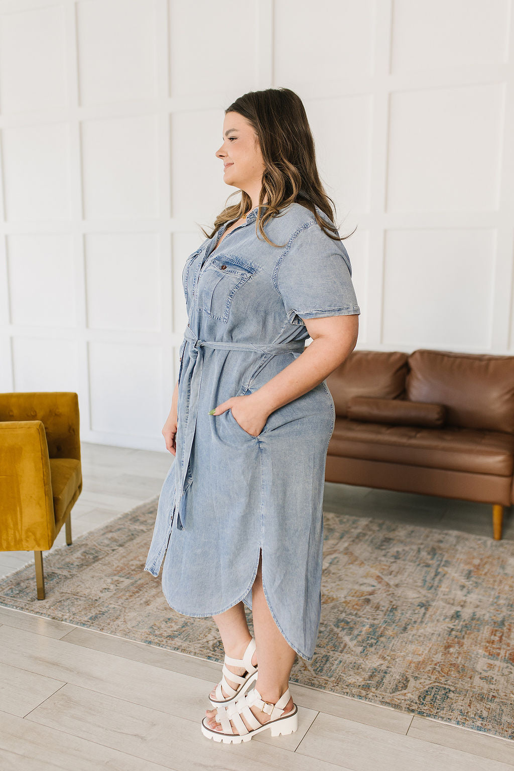 Wait For It Denim Shirtdress - Lavish Fix