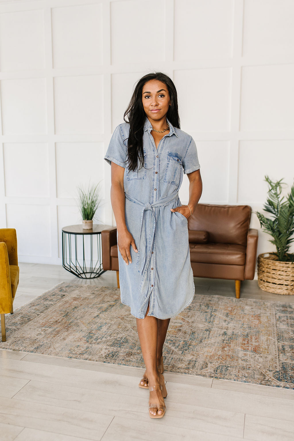 Wait For It Denim Shirtdress - Lavish Fix