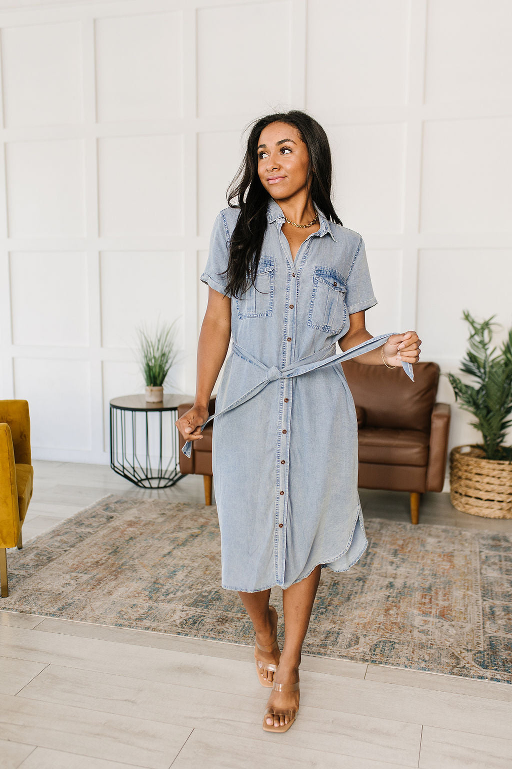 Wait For It Denim Shirtdress - Lavish Fix