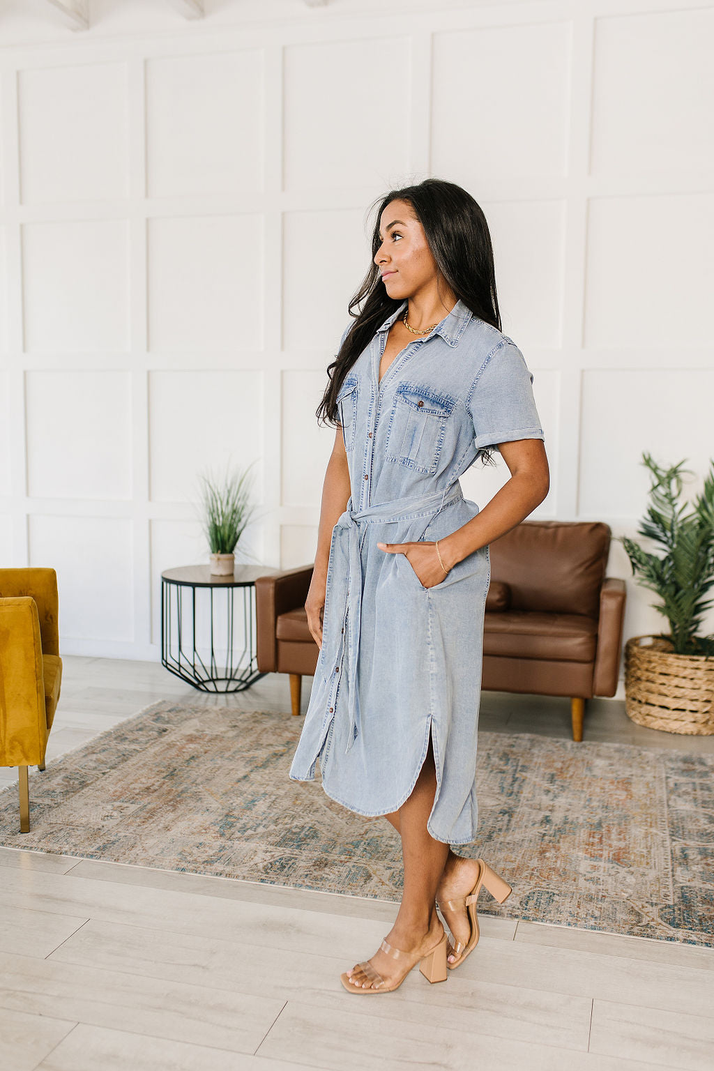 Wait For It Denim Shirtdress - Lavish Fix