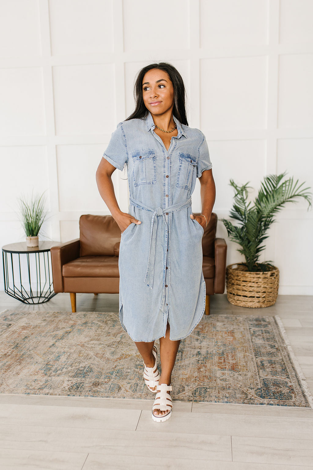 Wait For It Denim Shirtdress - Lavish Fix