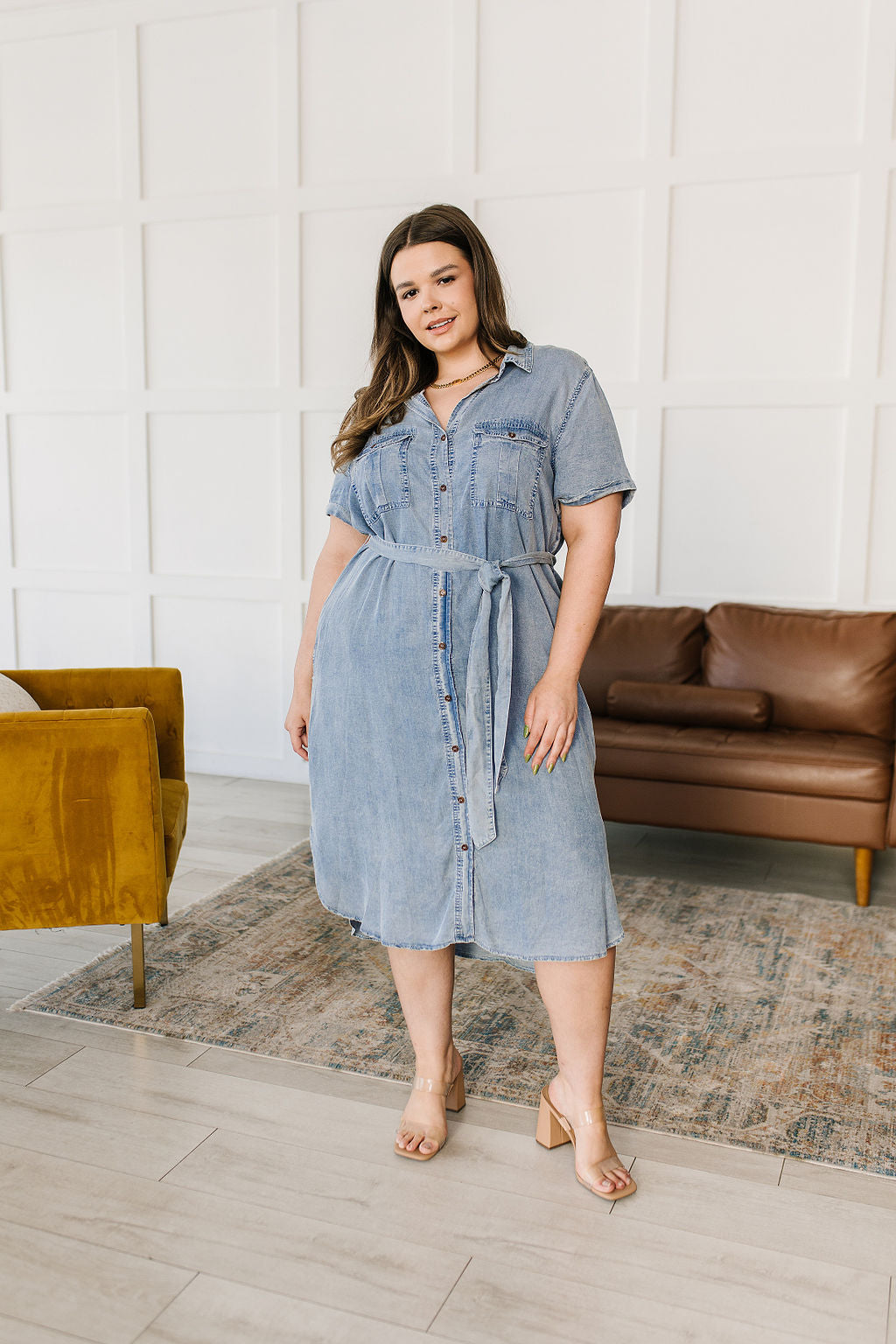 Wait For It Denim Shirtdress - Lavish Fix