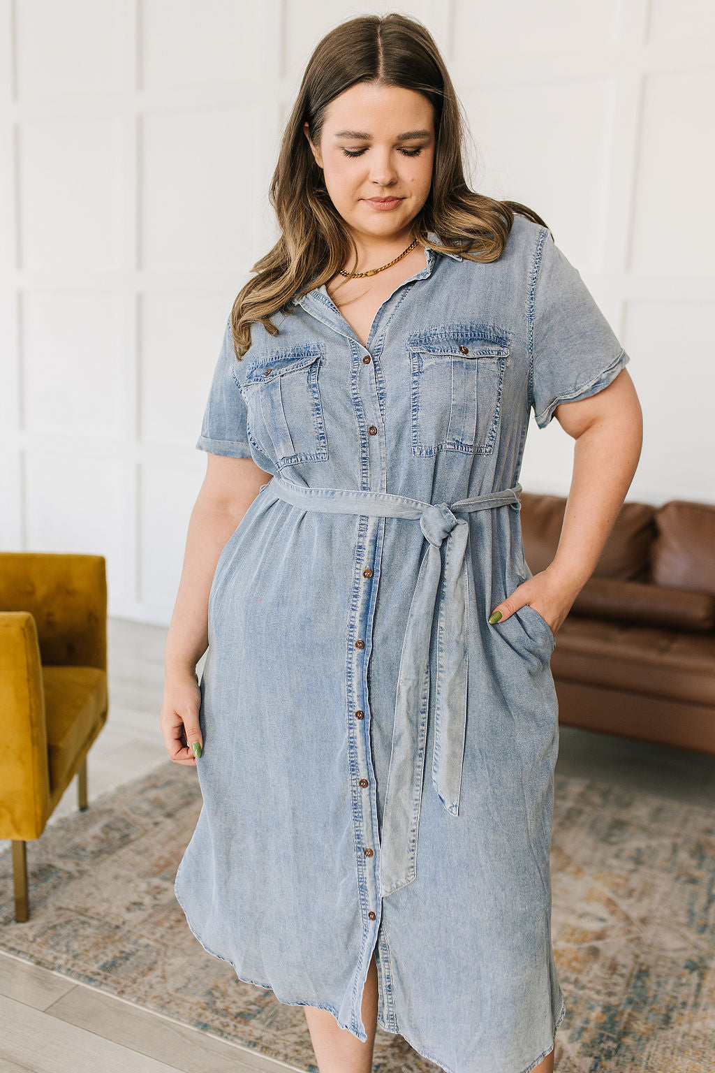 Wait For It Denim Shirtdress - Lavish Fix