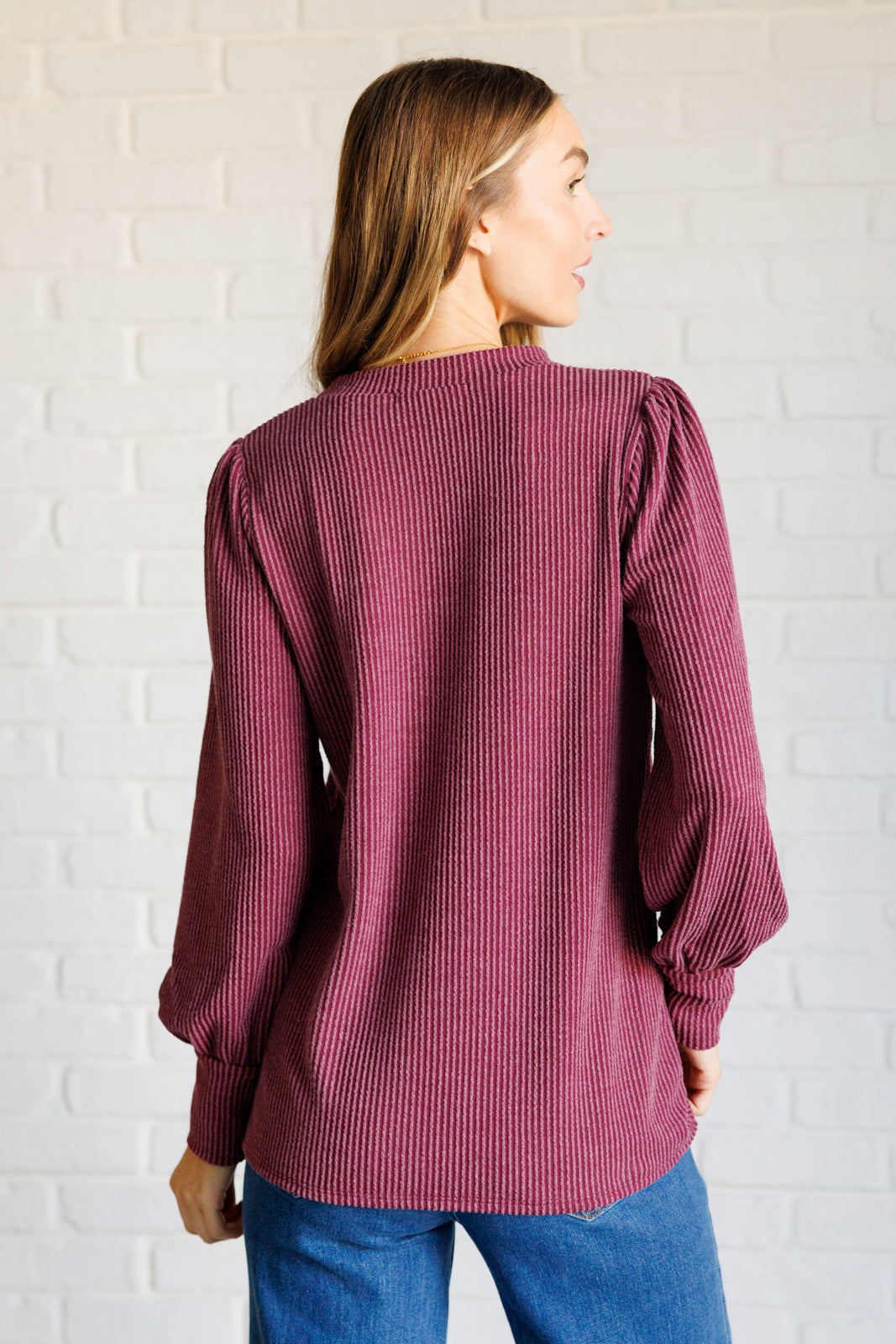 When the Sun Goes Down Mineral Wash Ribbed Knit Top in Wine - Lavish Fix