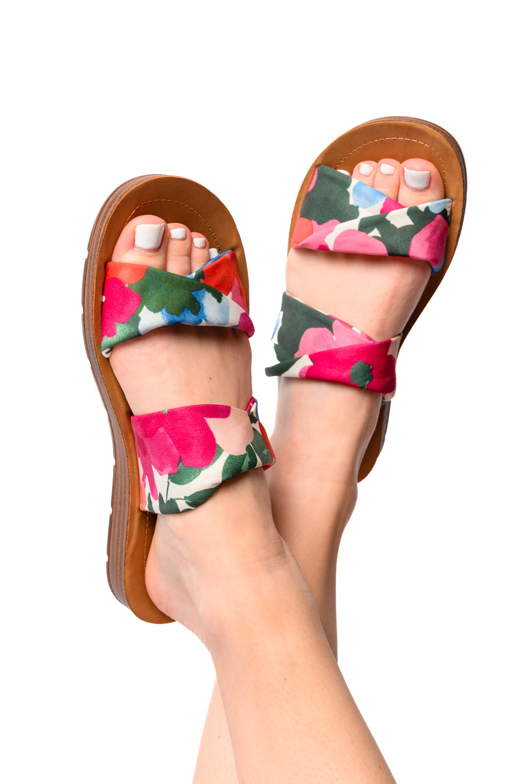 With a Twist Sandal in Flowers - Lavish Fix