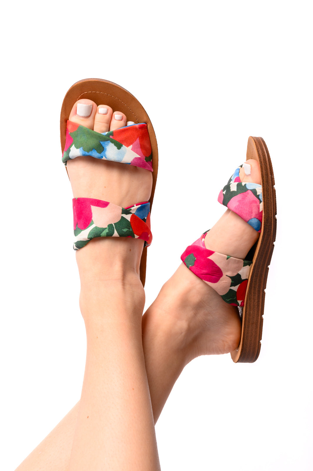 With a Twist Sandal in Flowers - Lavish Fix