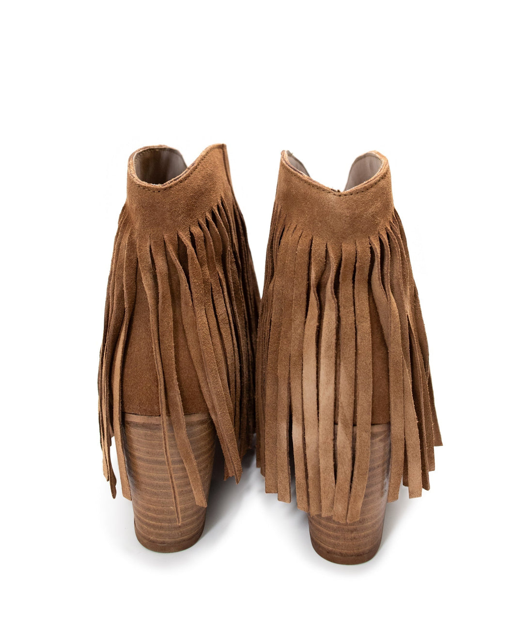 Amos Fringe Ankle Bootie in Tan Suede - Lavish Fix