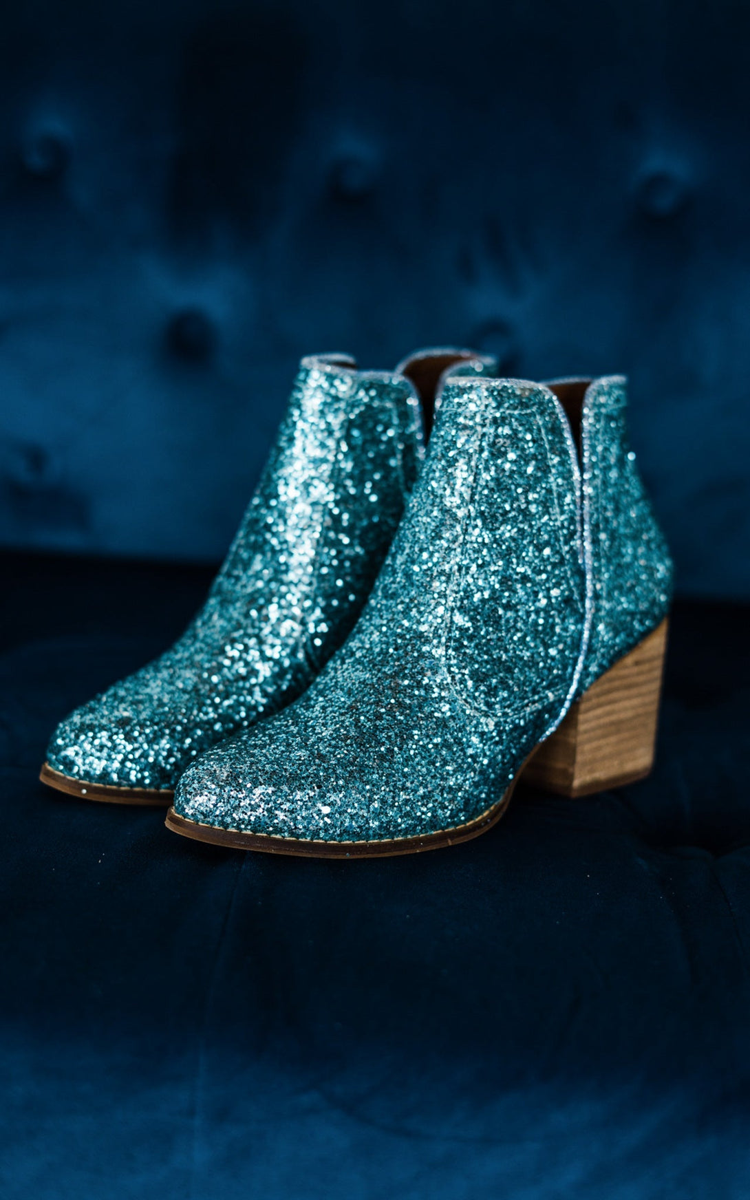 Fiera Booties in Blue - Lavish Fix