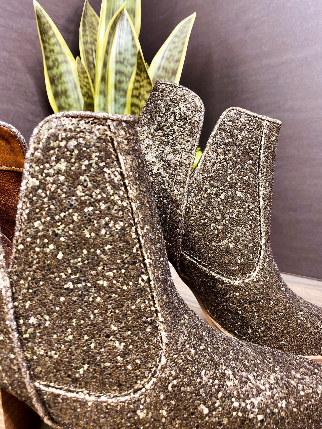 Fiera Booties in Bronze - Lavish Fix