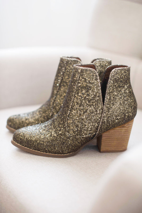 Fiera Booties in Bronze - Lavish Fix