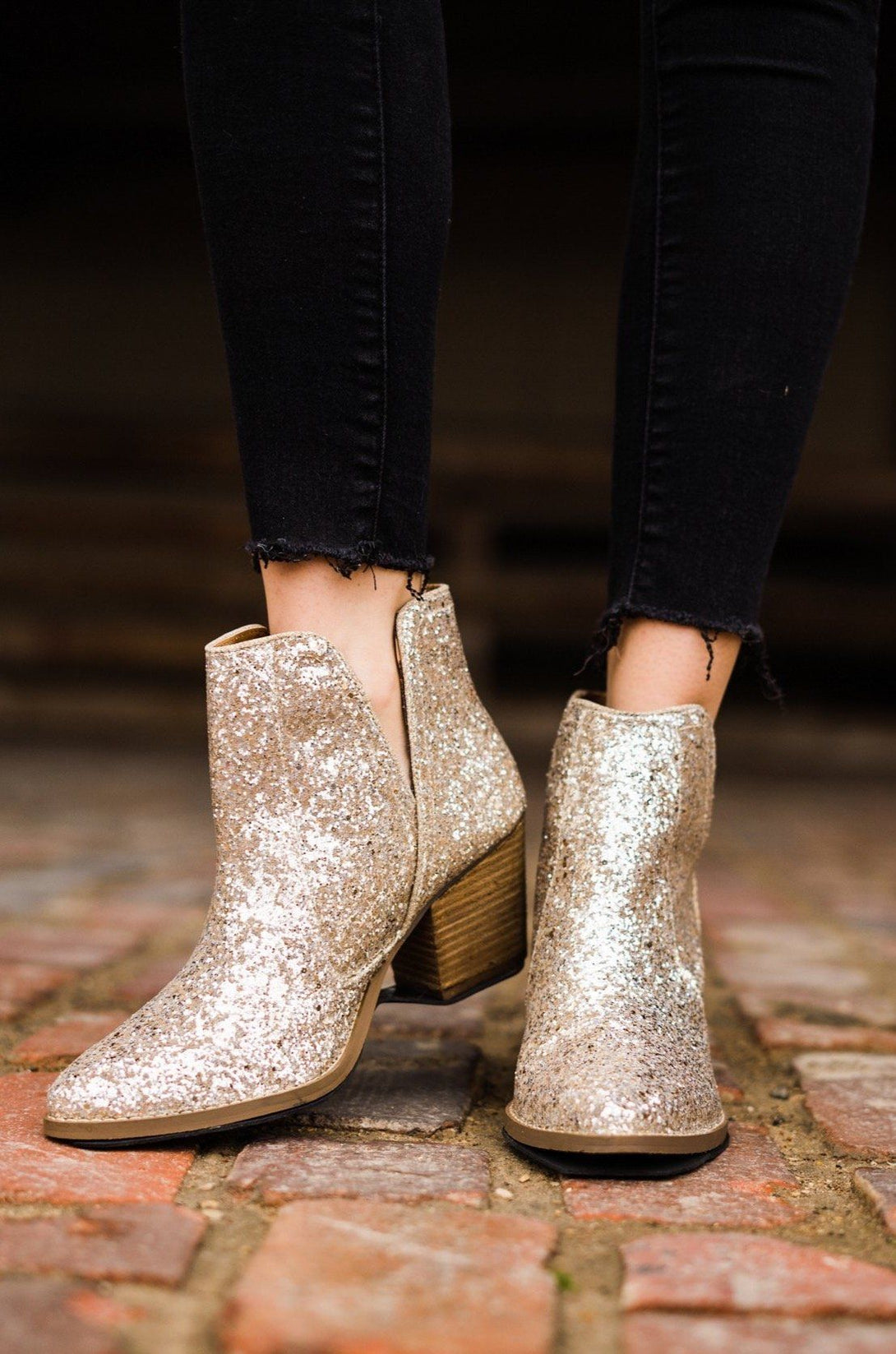 Fiera Booties in Gold - Lavish Fix