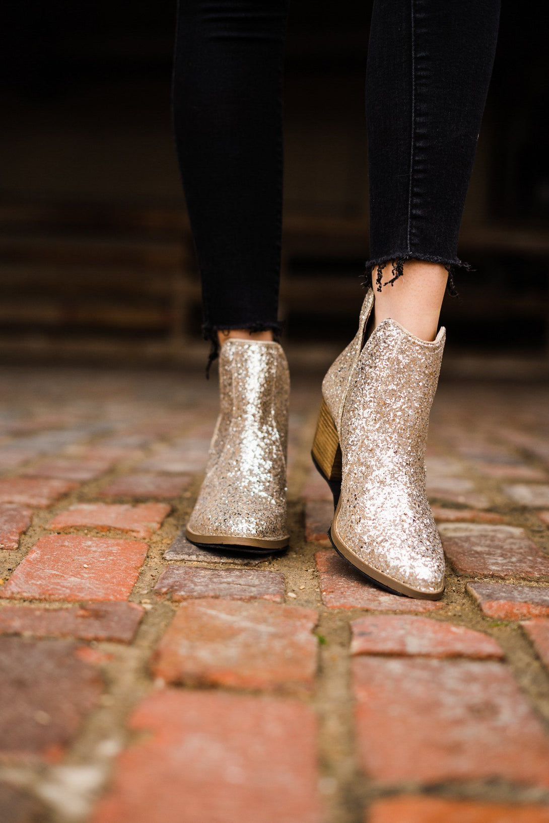 Fiera Booties in Gold - Lavish Fix