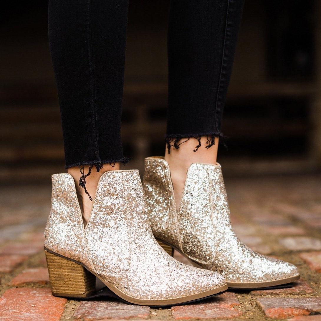 Fiera Booties in Gold - Lavish Fix