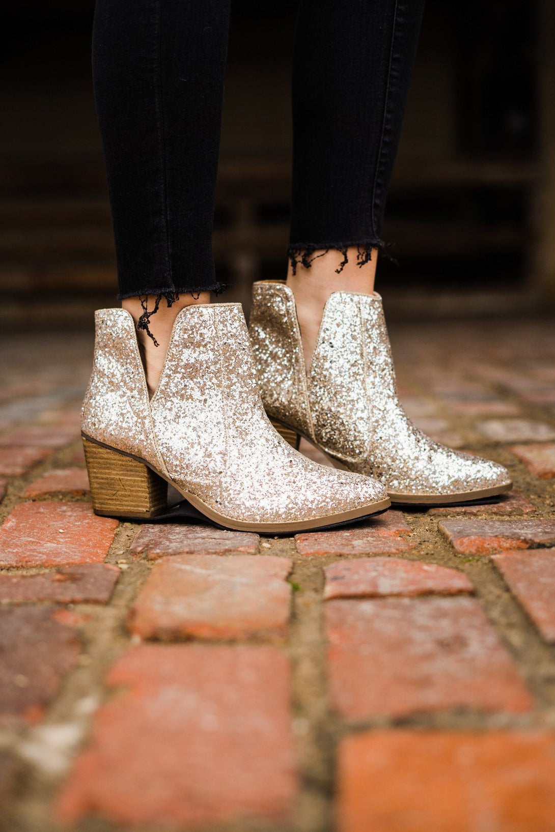 Fiera Booties in Gold - Lavish Fix