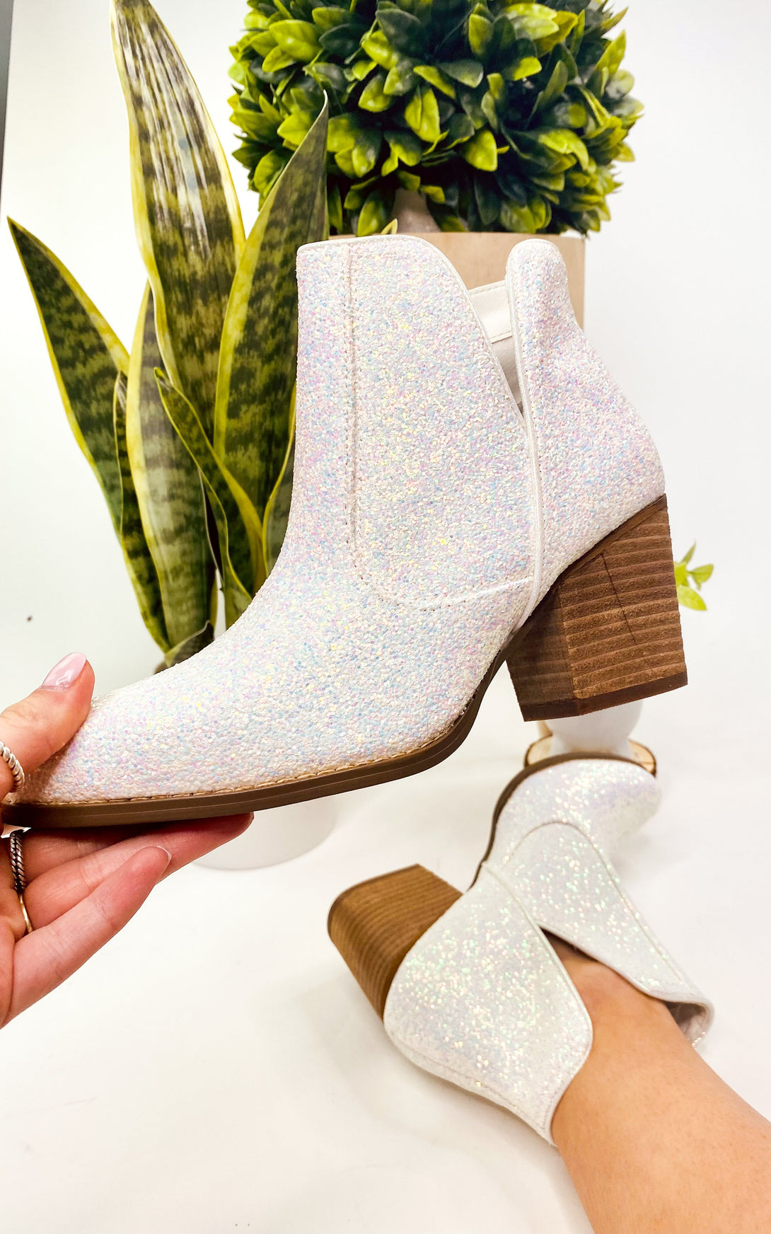 Fiera Booties in White - Lavish Fix