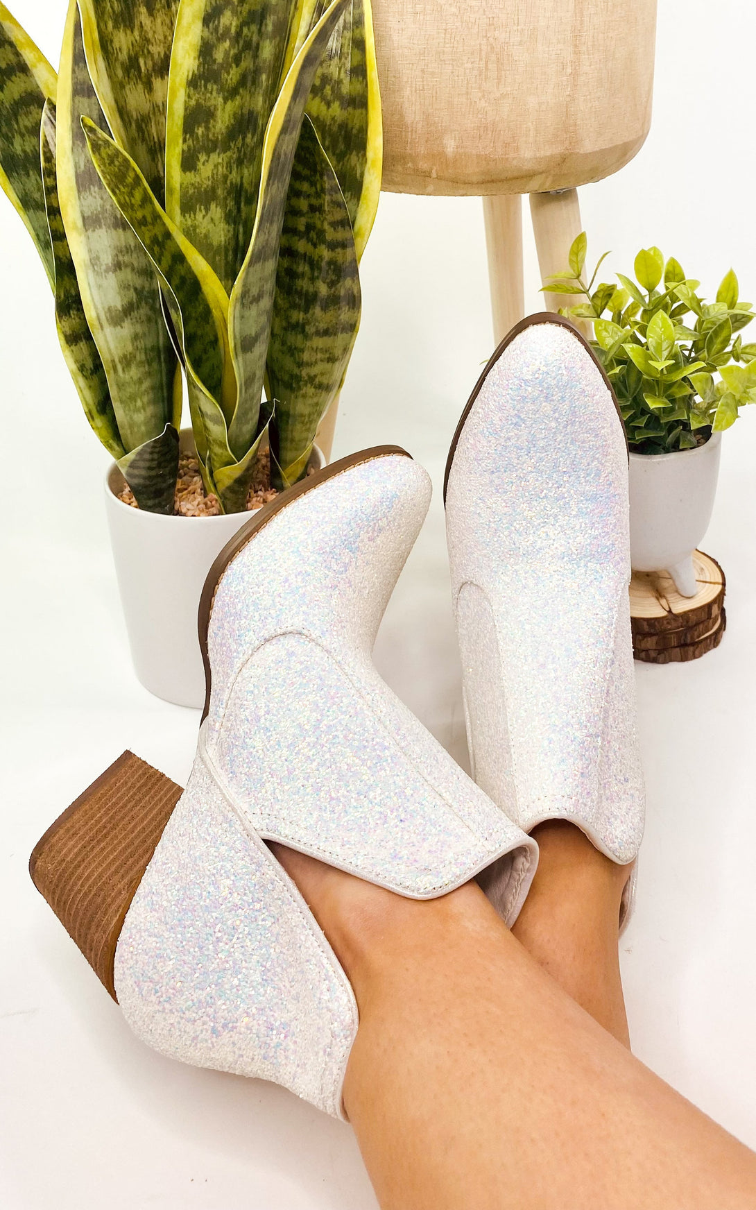 Fiera Booties in White - Lavish Fix