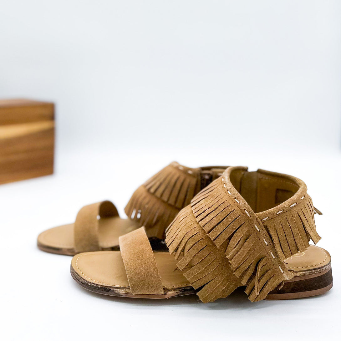 Fringe Star Sandal in Tan - Lavish Fix