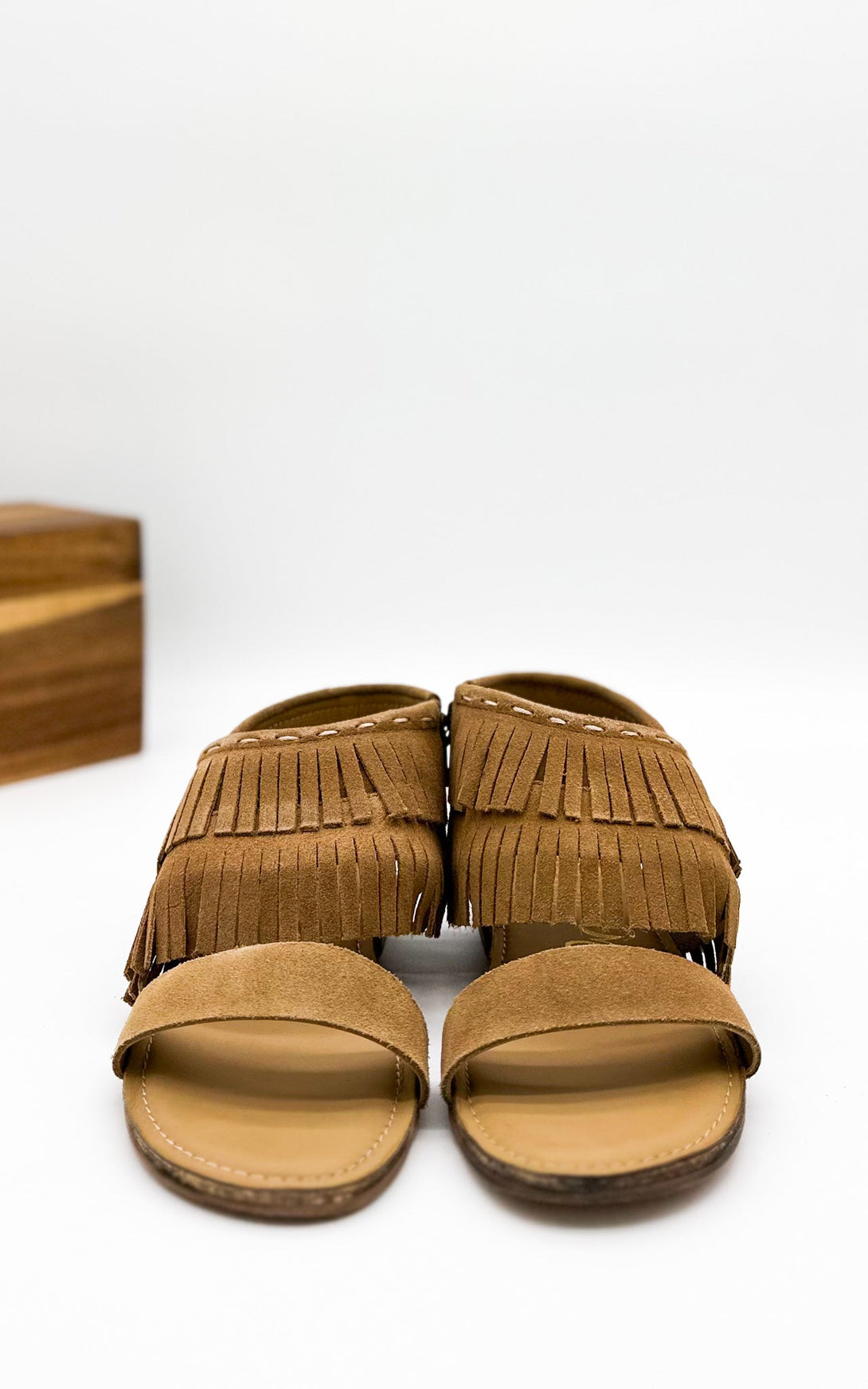 Fringe Star Sandal in Tan - Lavish Fix