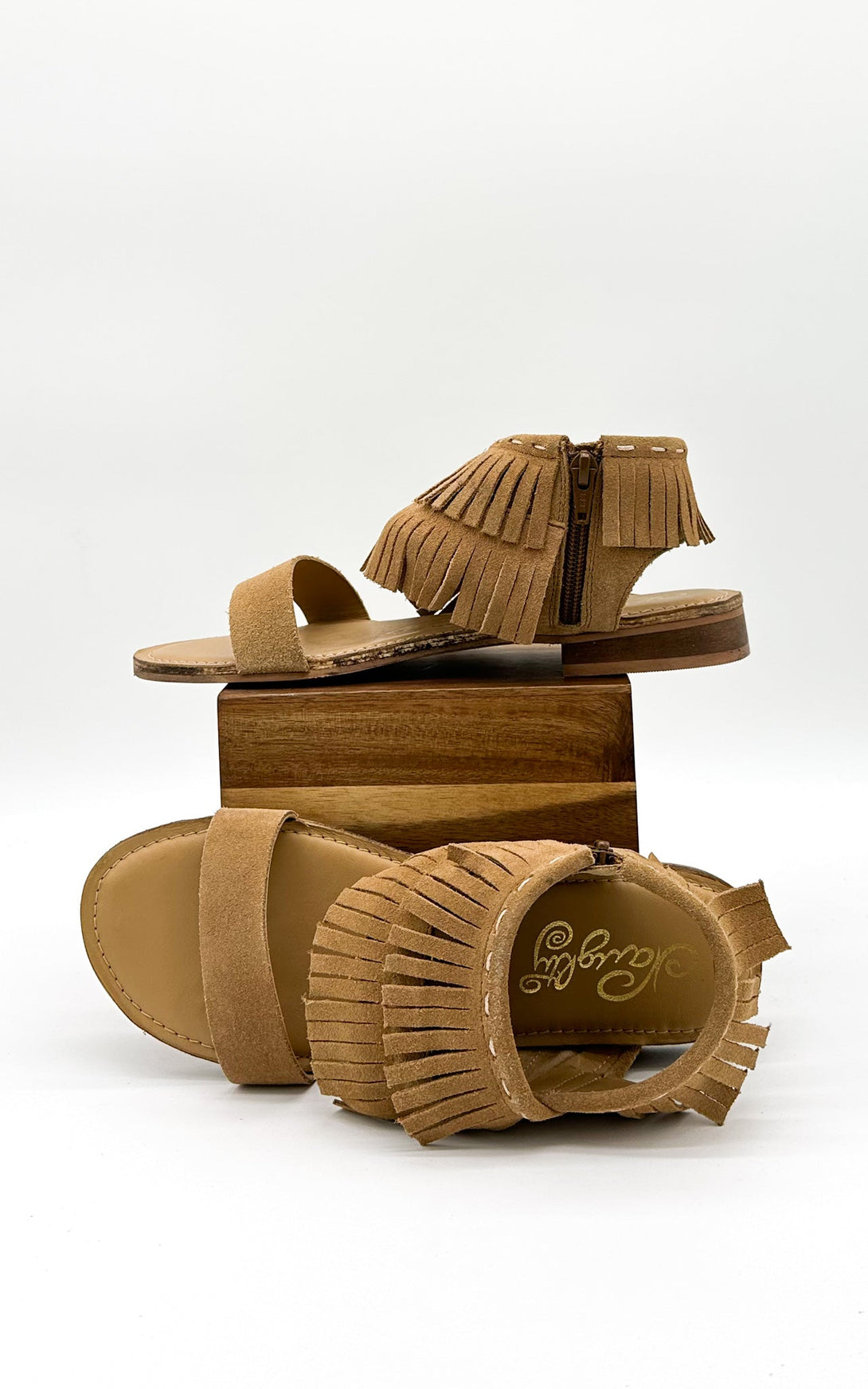 Fringe Star Sandal in Tan - Lavish Fix