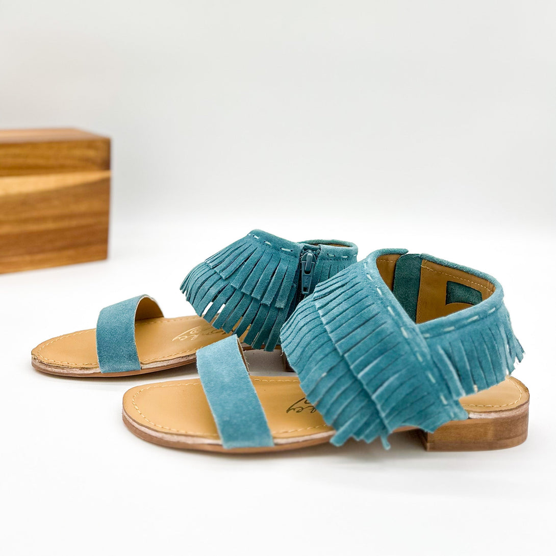 Fringe Star Sandal in Teal - Lavish Fix