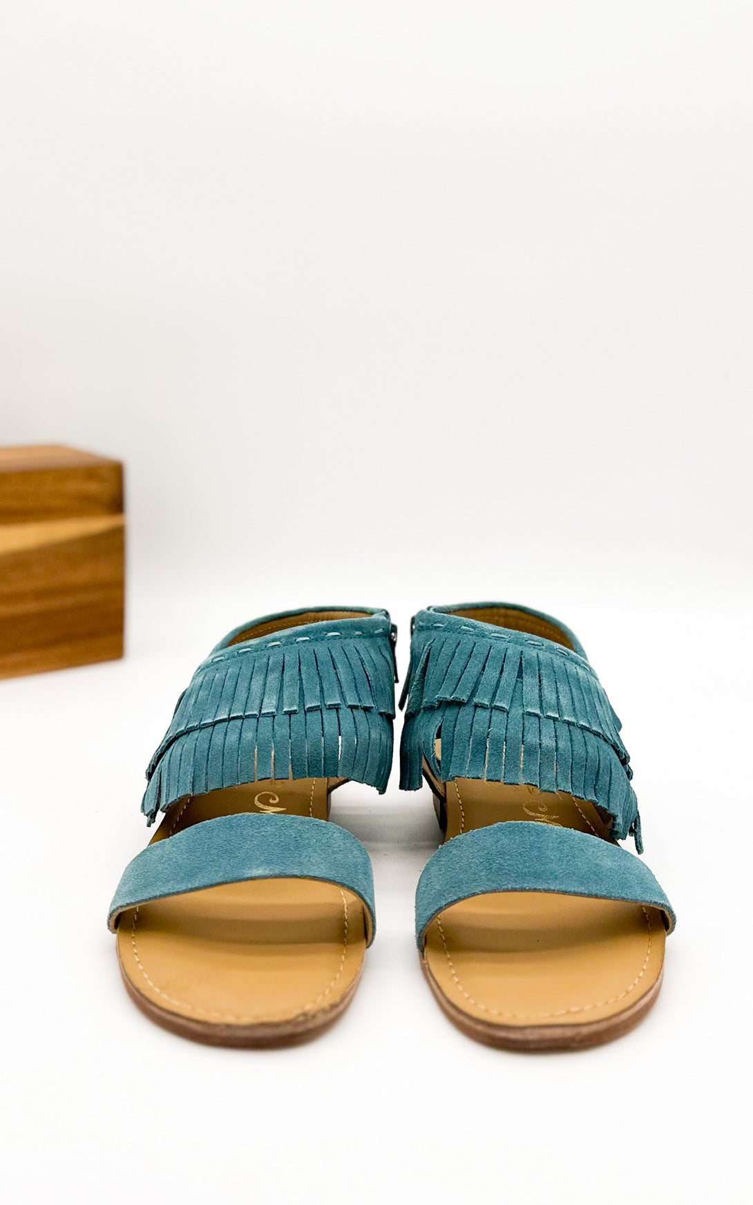 Fringe Star Sandal in Teal - Lavish Fix