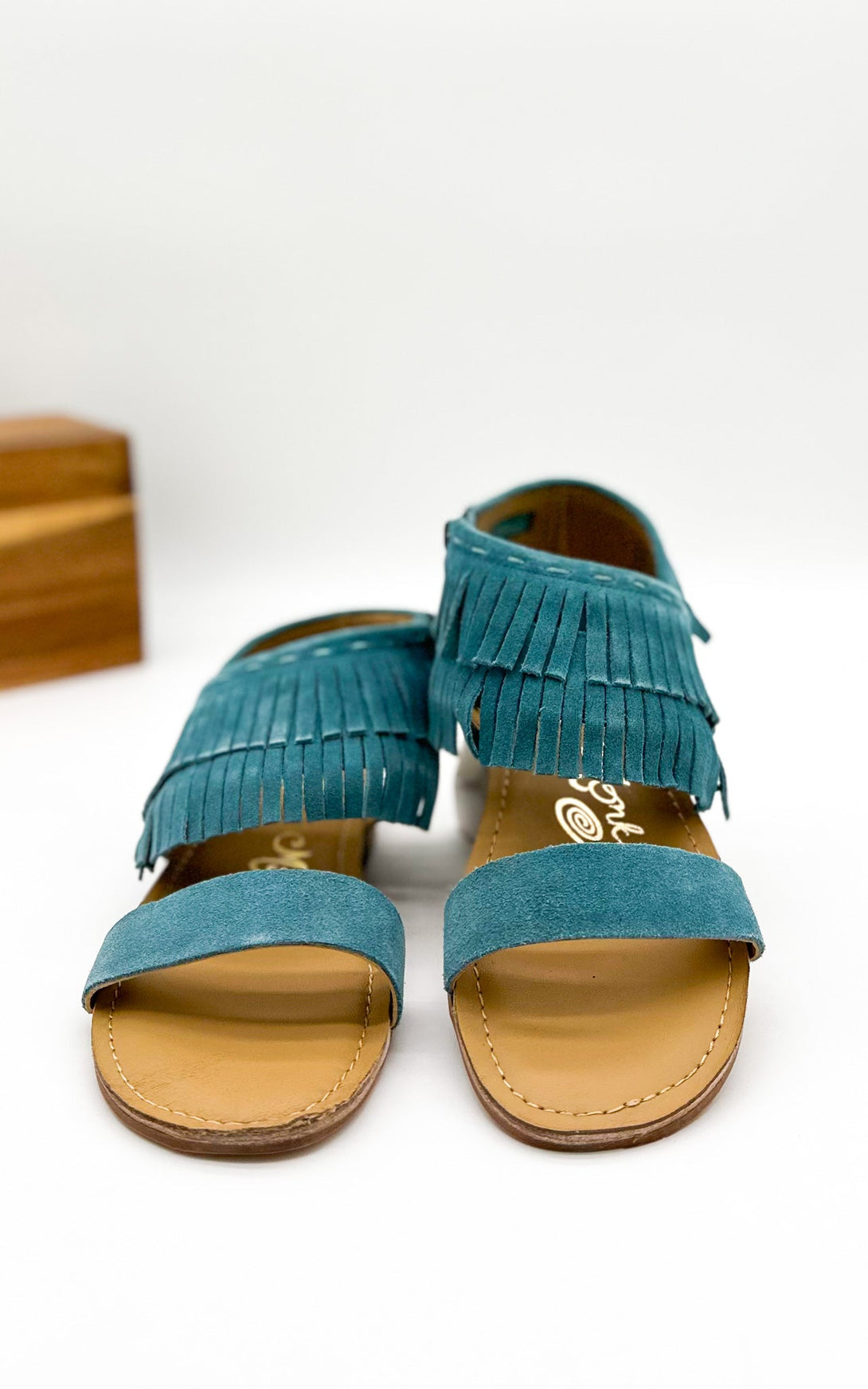 Fringe Star Sandal in Teal - Lavish Fix