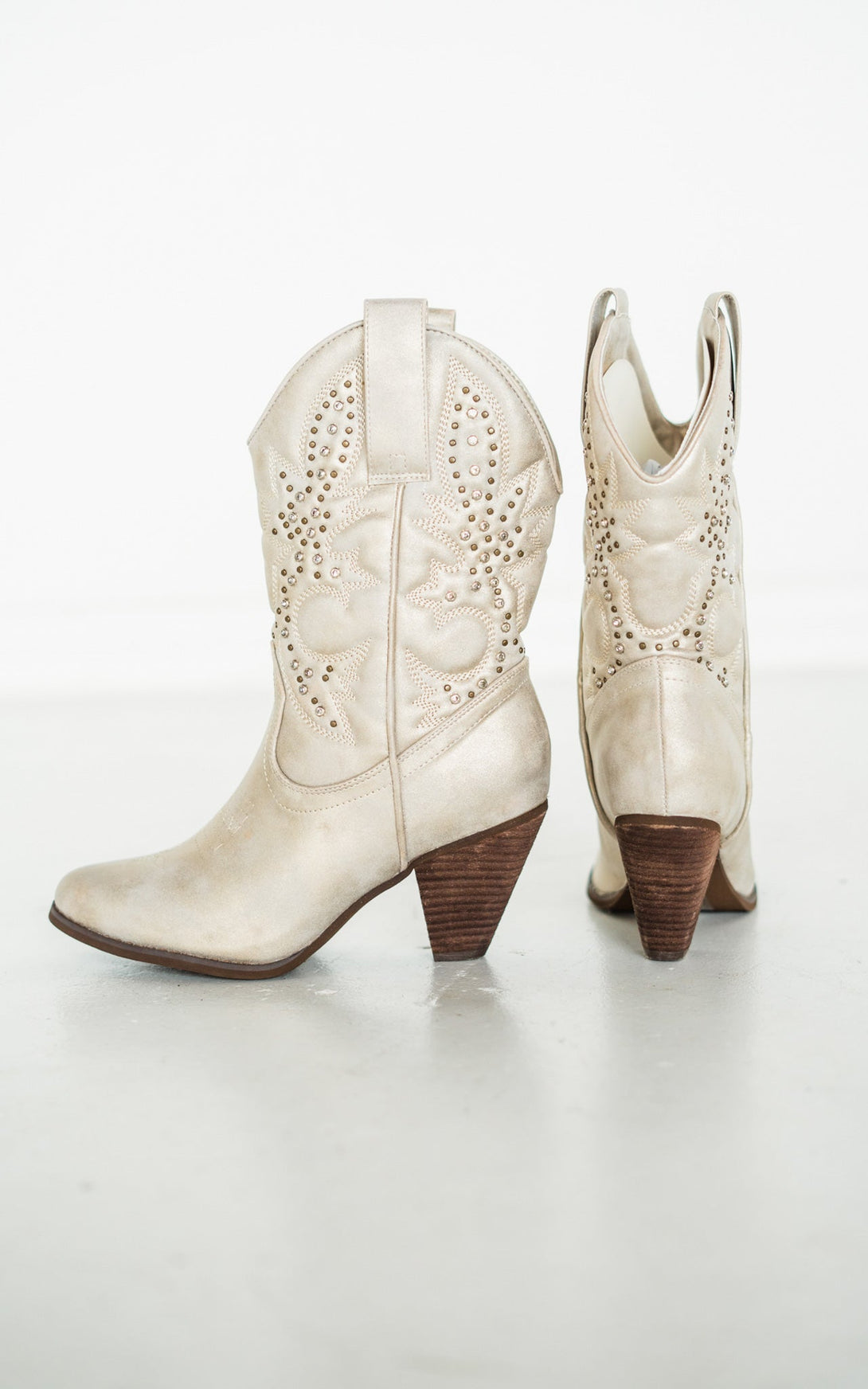 Houston Western Boots in Champagne - Lavish Fix