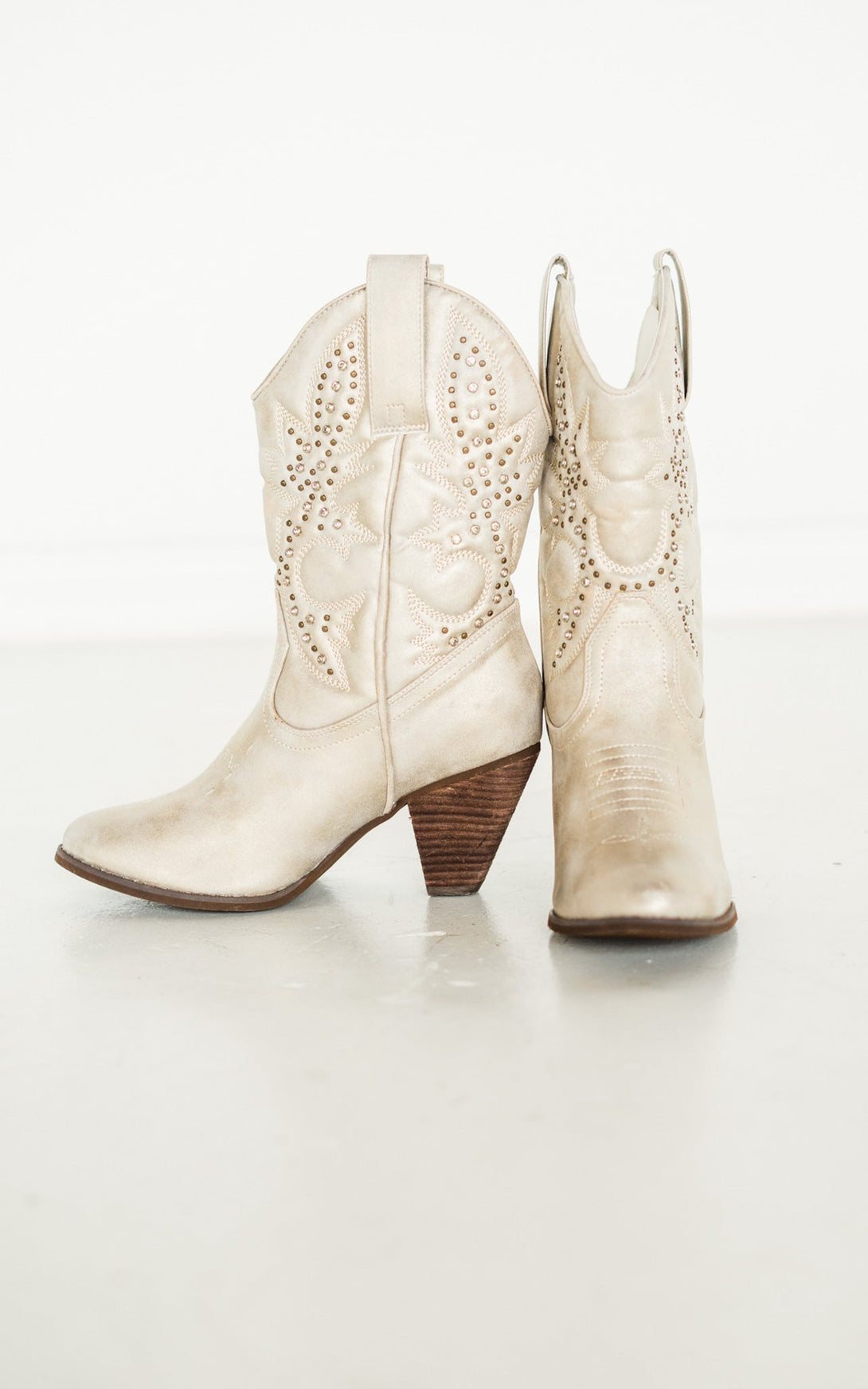 Houston Western Boots in Champagne - Lavish Fix