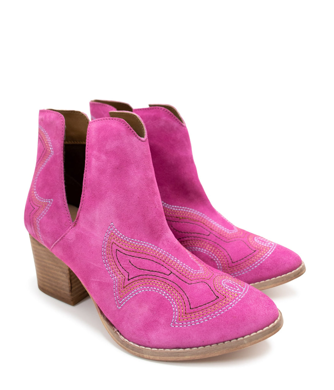 Journee Ankle Boots in Magenta - Lavish Fix