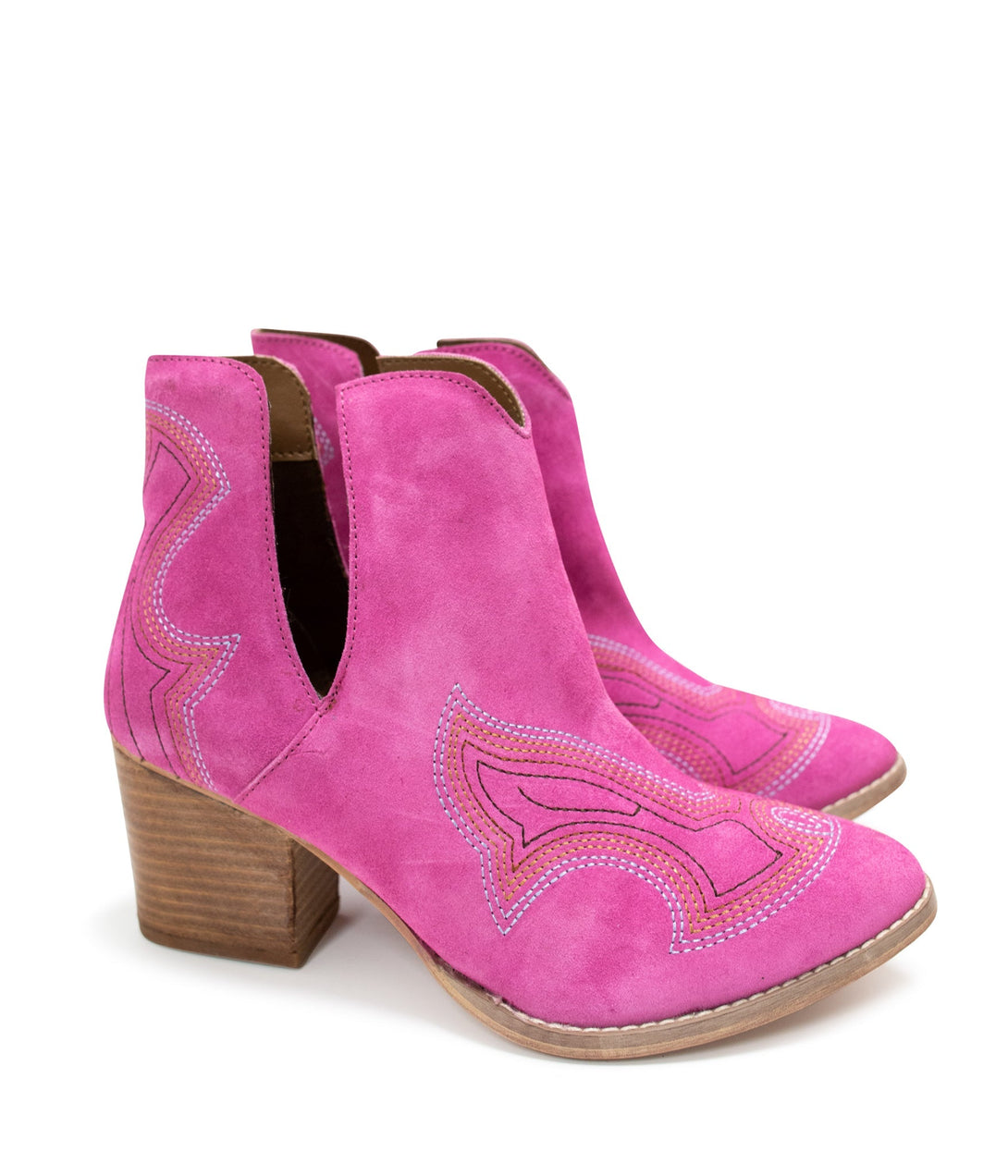 Journee Ankle Boots in Magenta - Lavish Fix