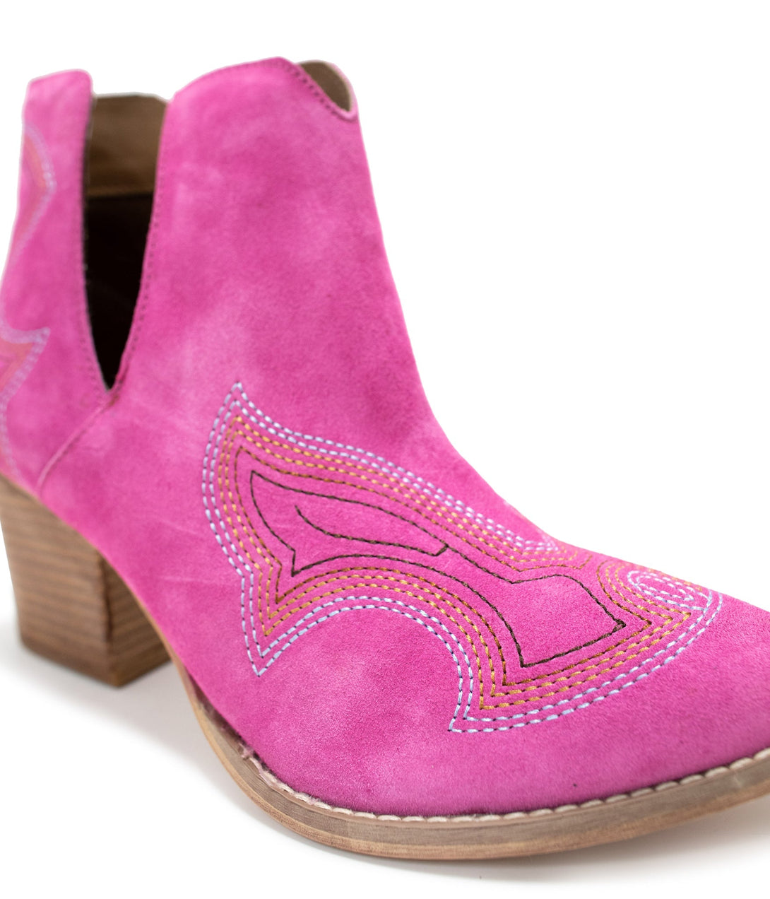 Journee Ankle Boots in Magenta - Lavish Fix