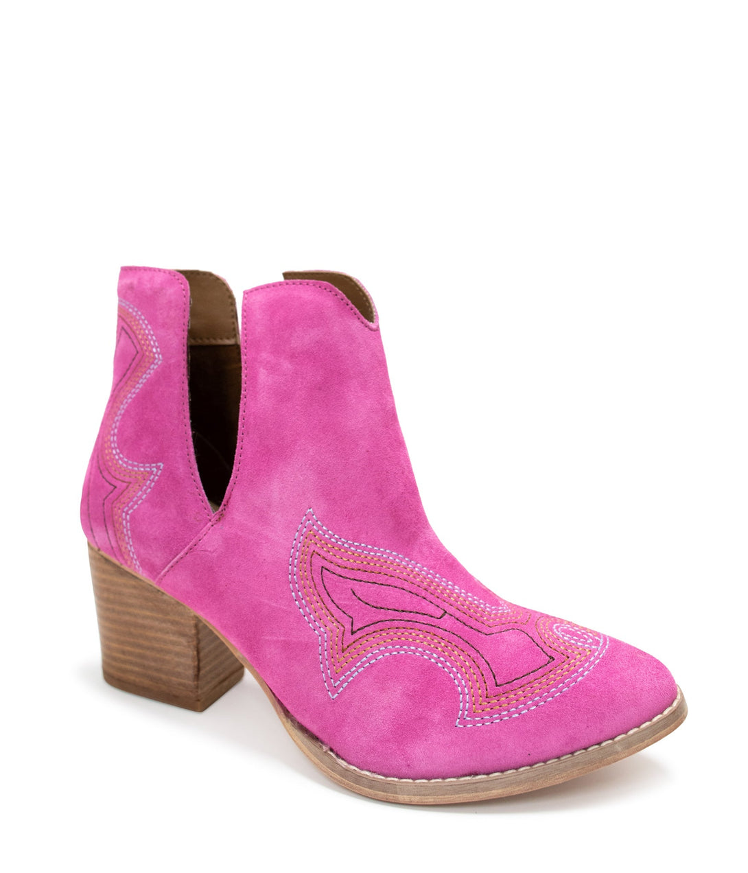 Journee Ankle Boots in Magenta - Lavish Fix