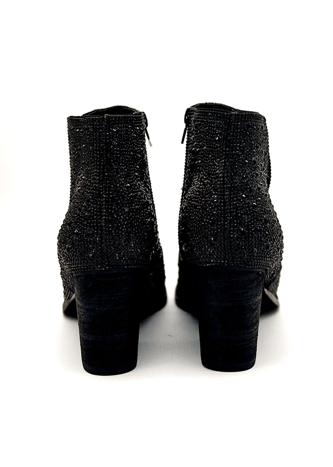 Shine Star Rhinestone Bootie in Black - Lavish Fix